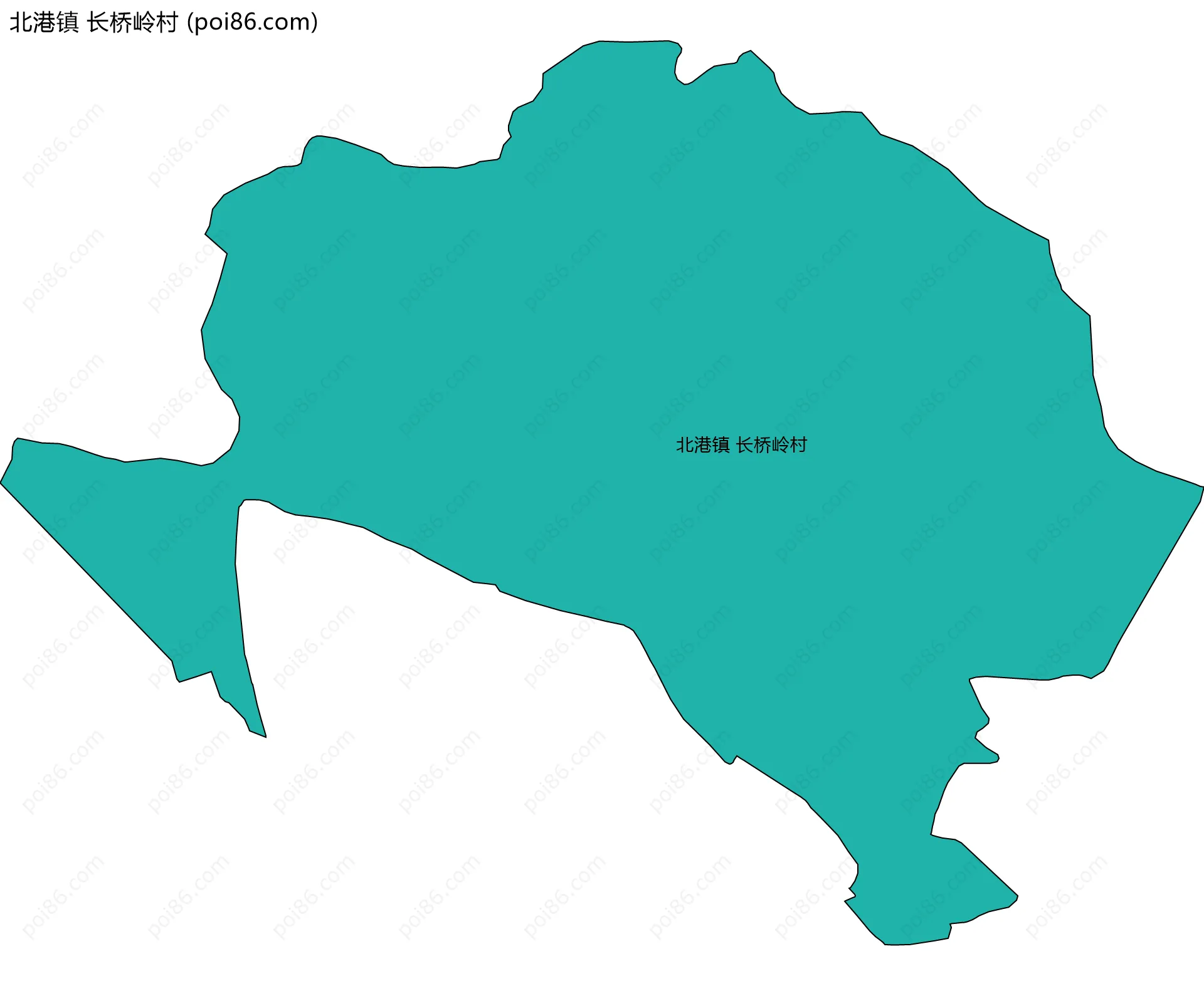 北港镇 长桥岭村边界地图