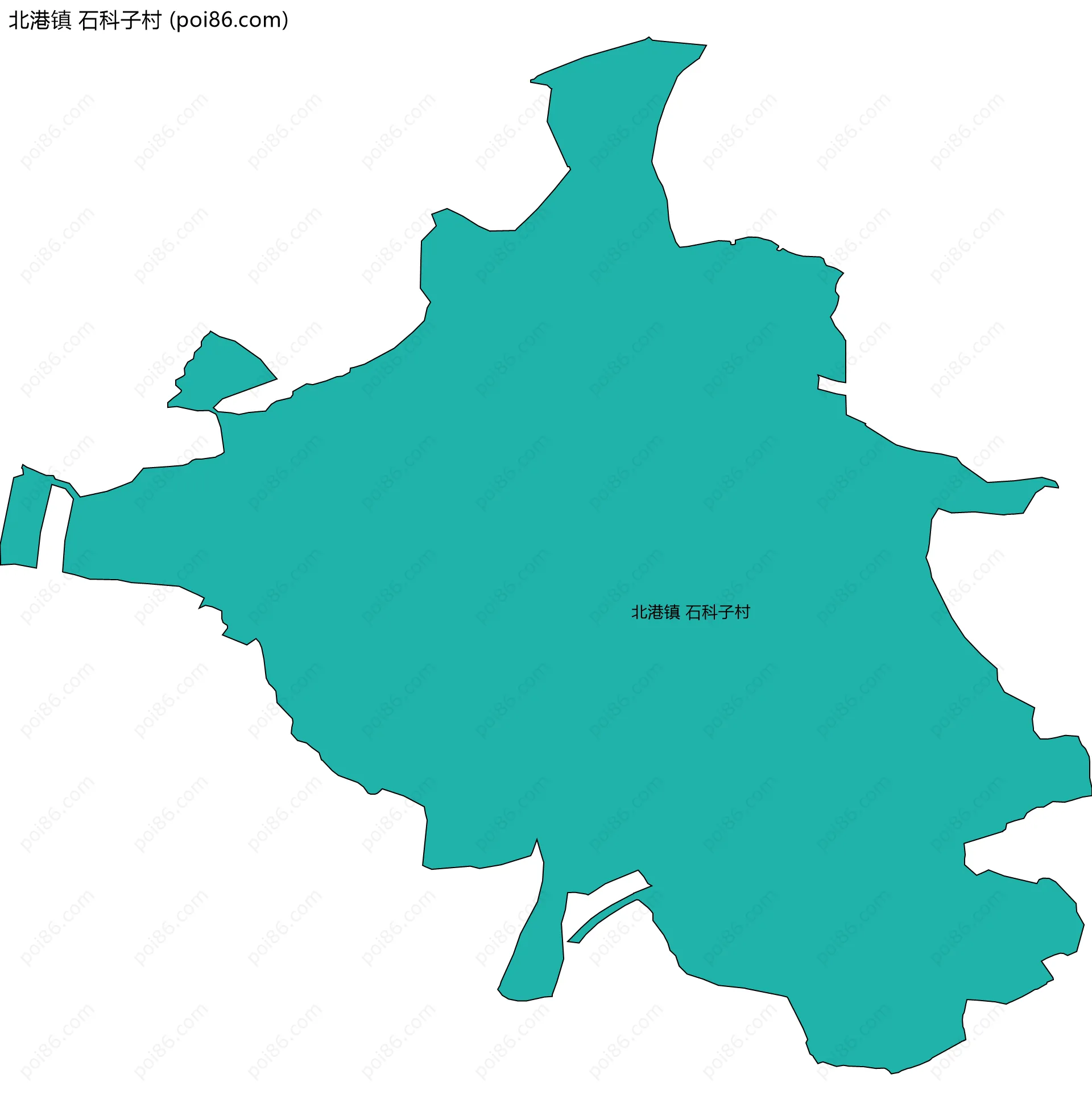 北港镇 石科子村边界地图