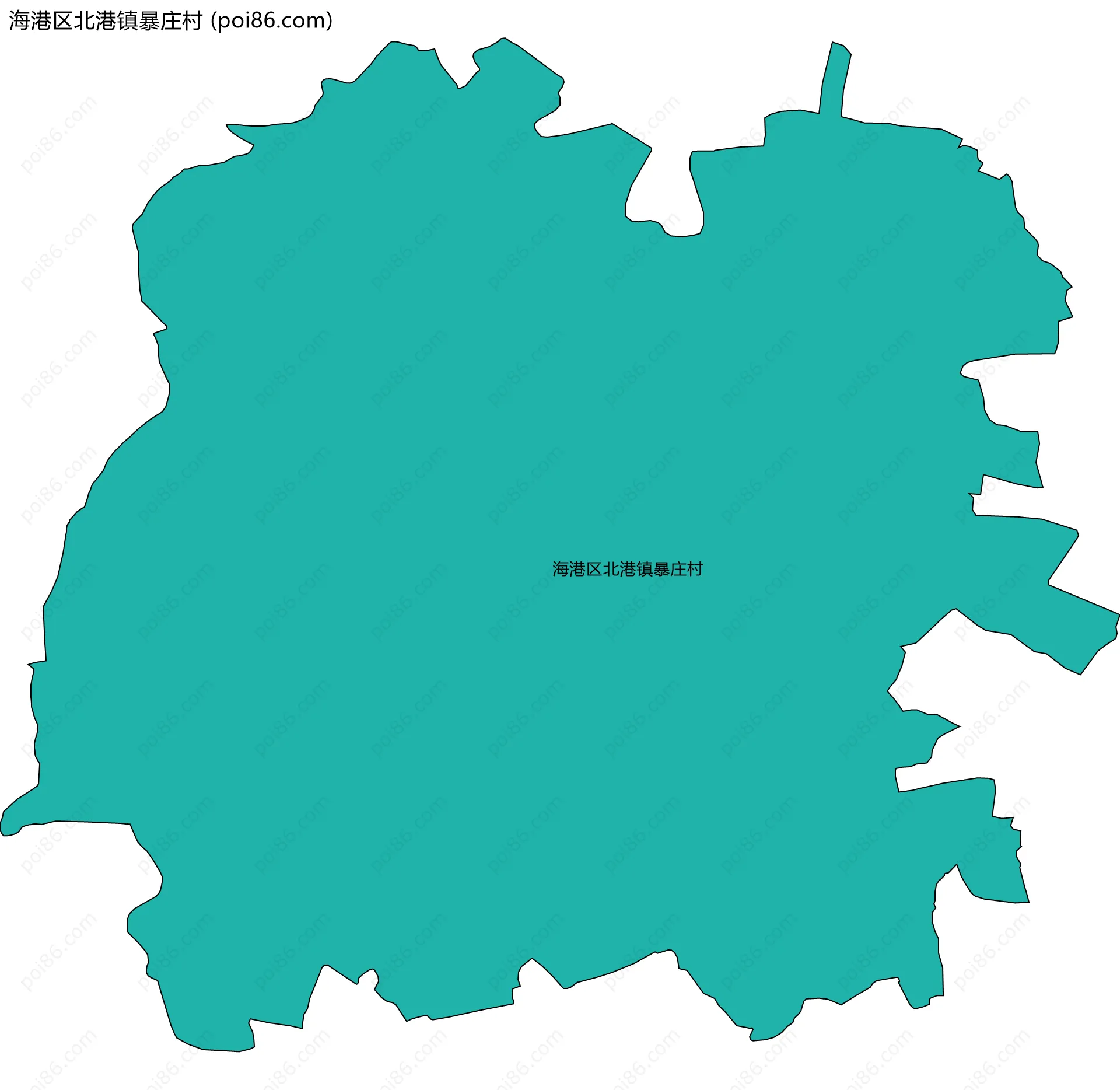 海港区北港镇暴庄村边界地图