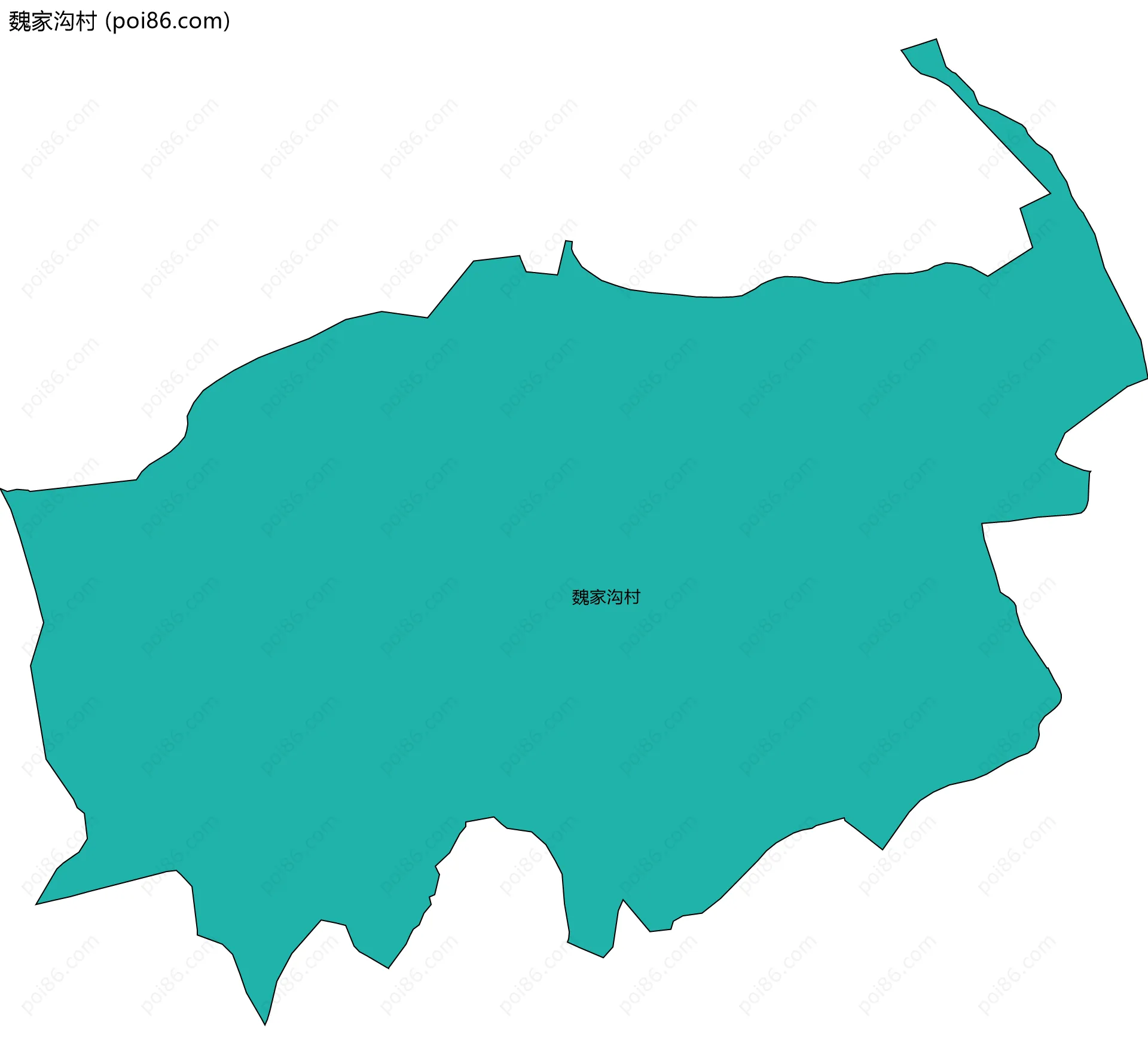 魏家沟村边界地图