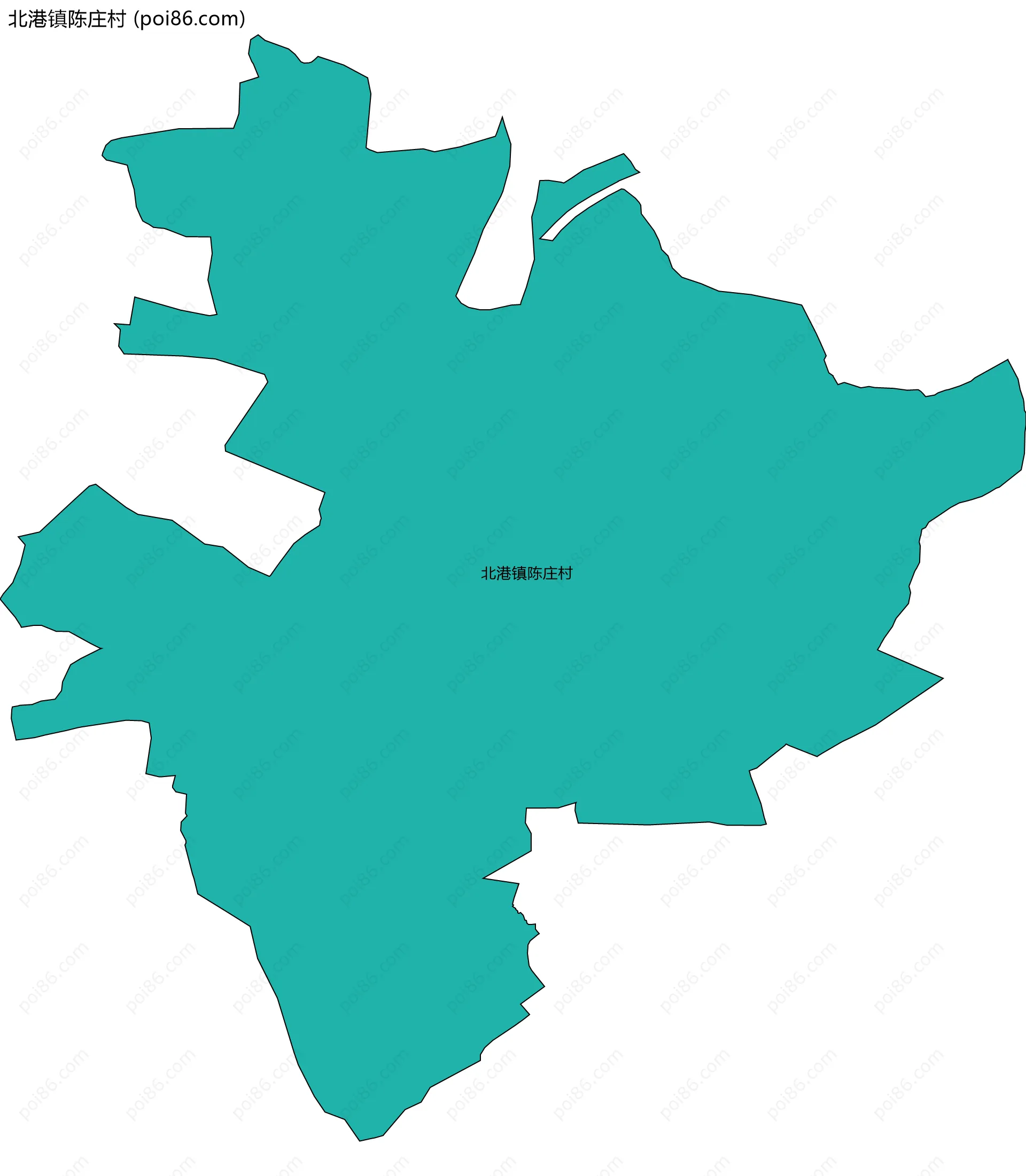 北港镇陈庄村边界地图