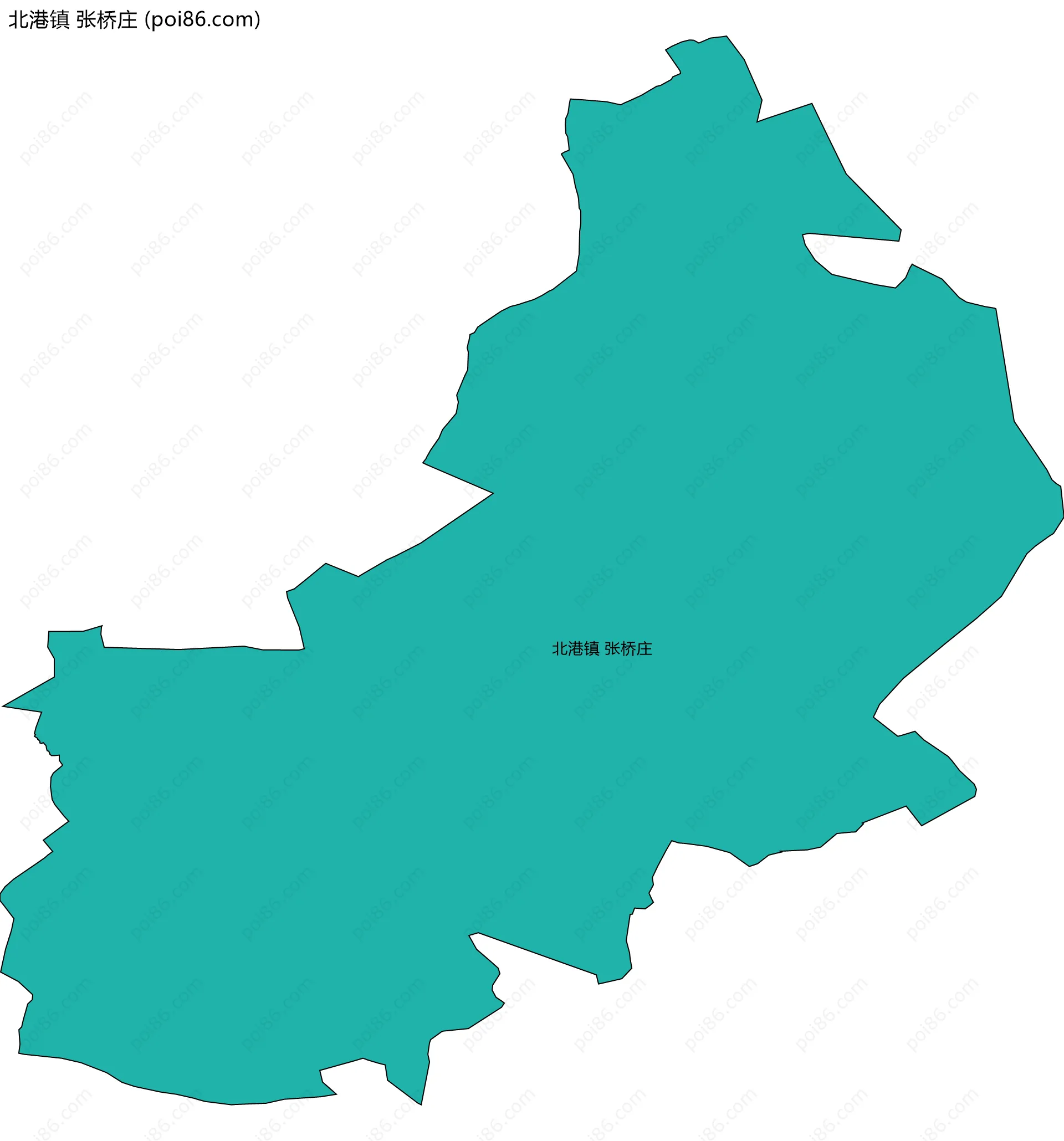 北港镇 张桥庄边界地图