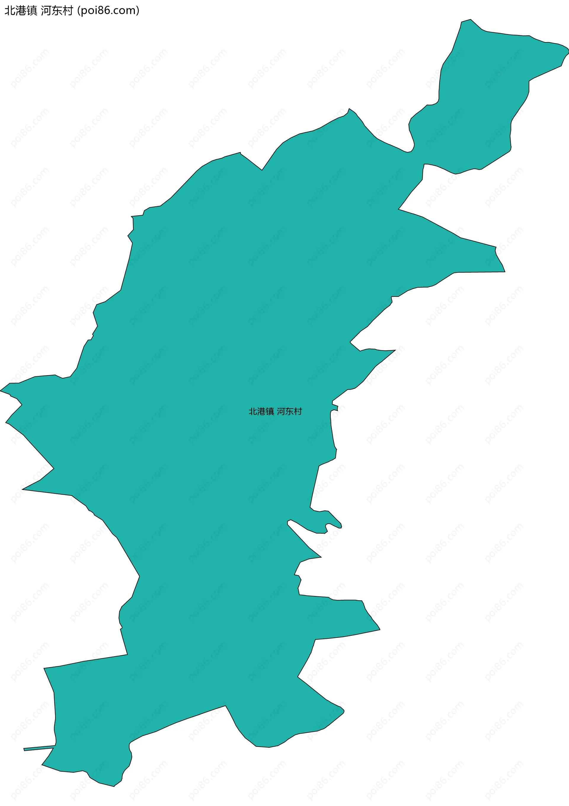 北港镇 河东村边界地图