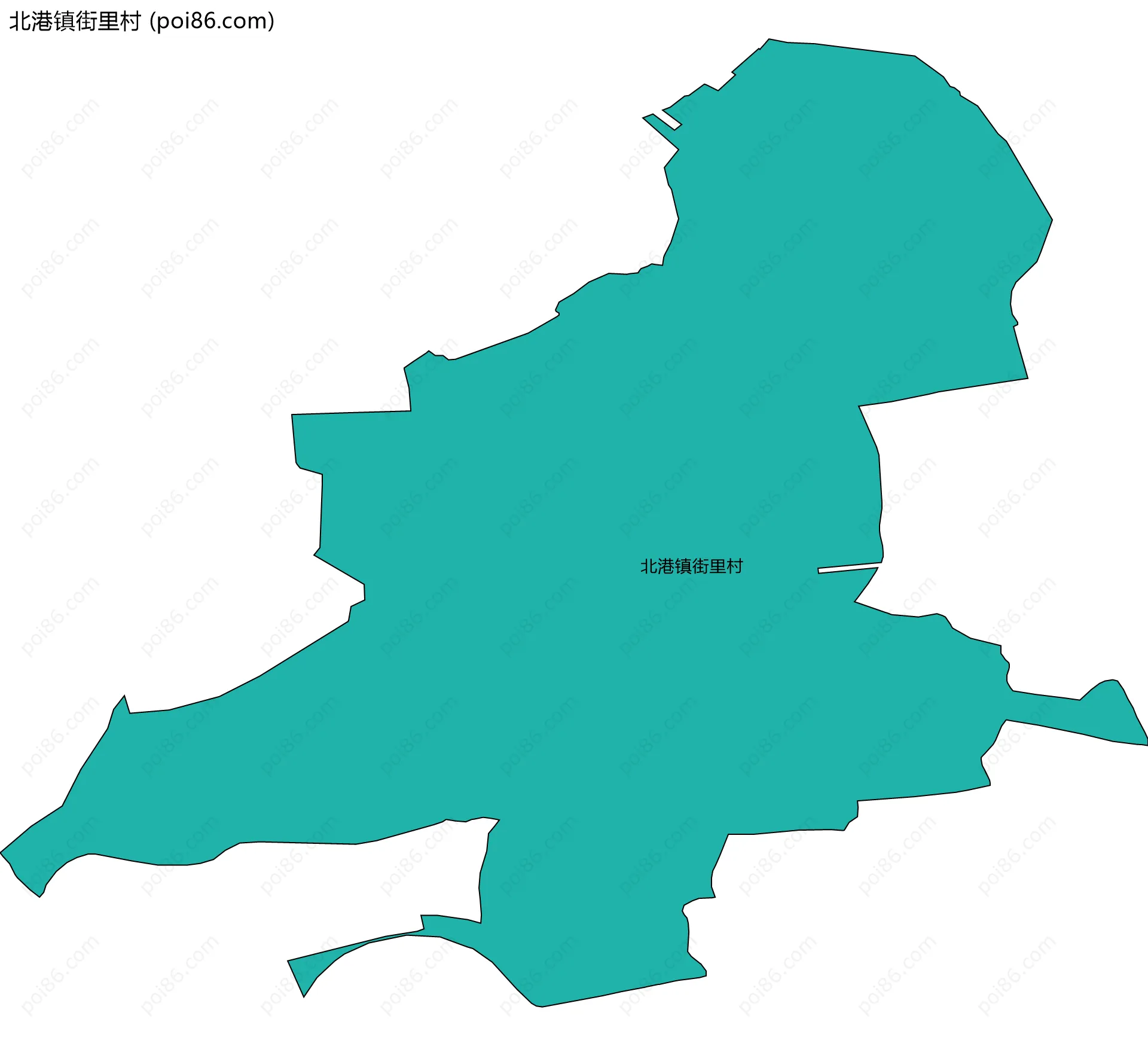 北港镇街里村边界地图