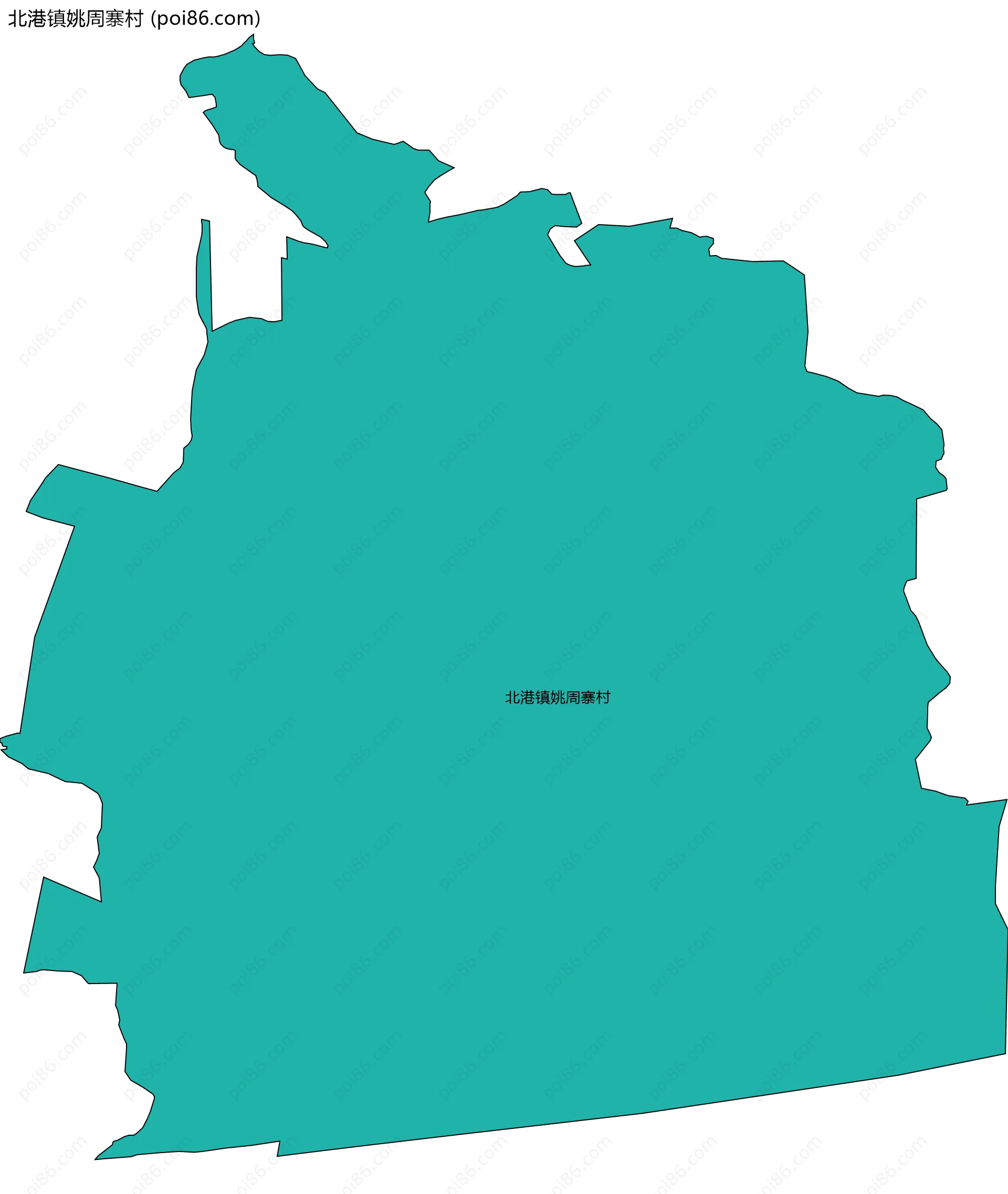 北港镇姚周寨村边界地图