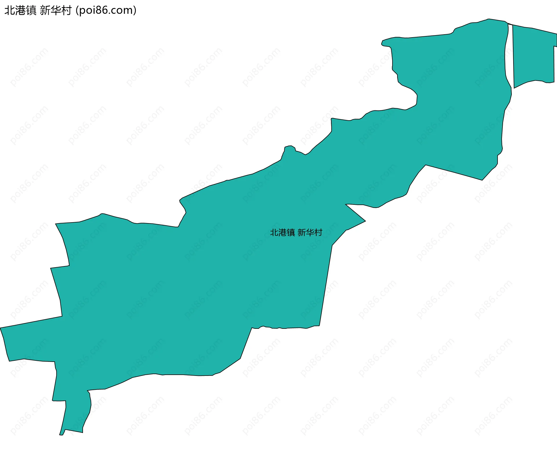北港镇 新华村边界地图