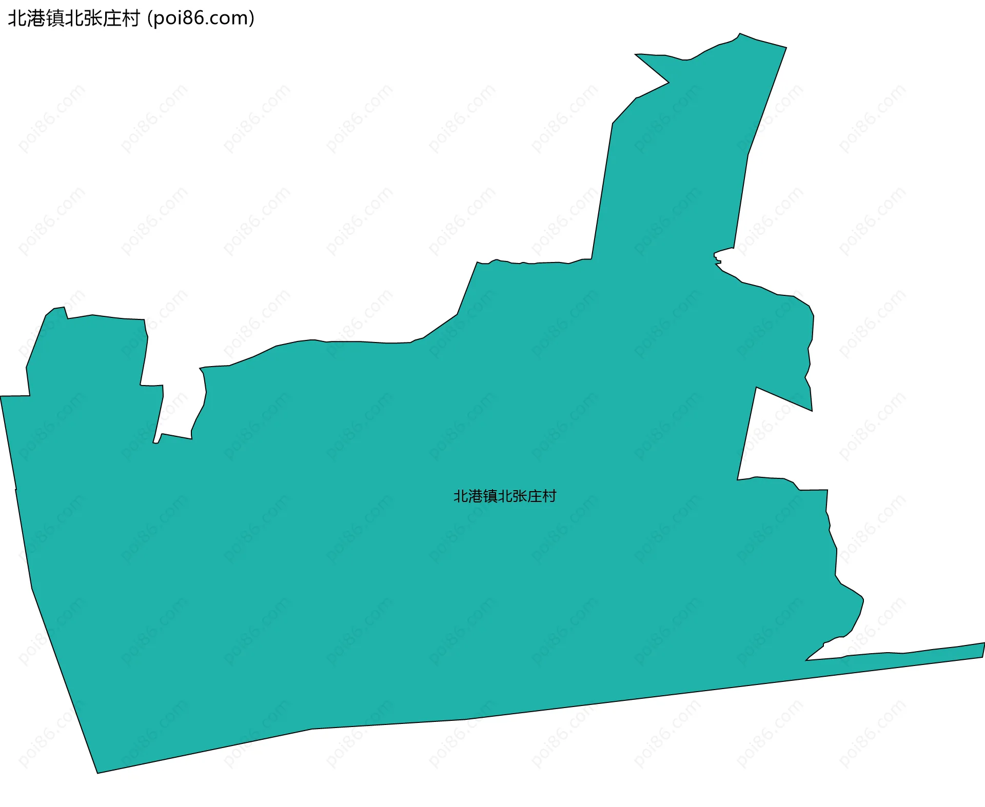 北港镇北张庄村边界地图