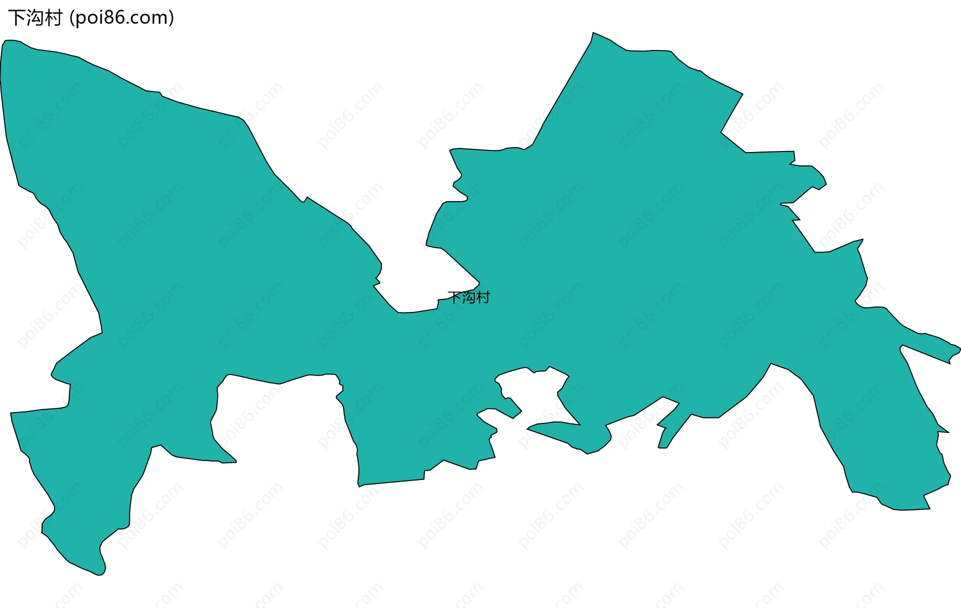 下沟村边界地图