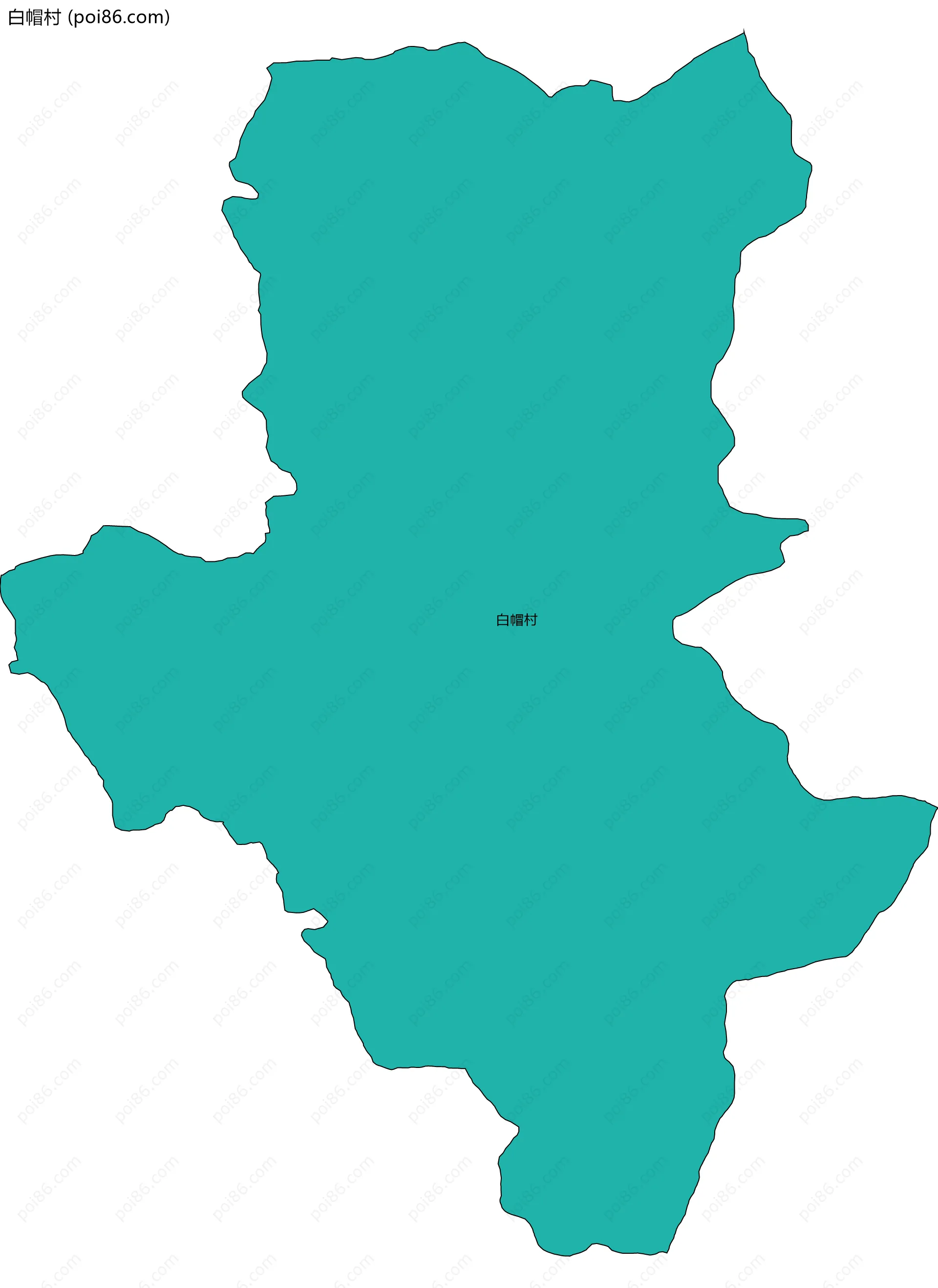 白帽村边界地图