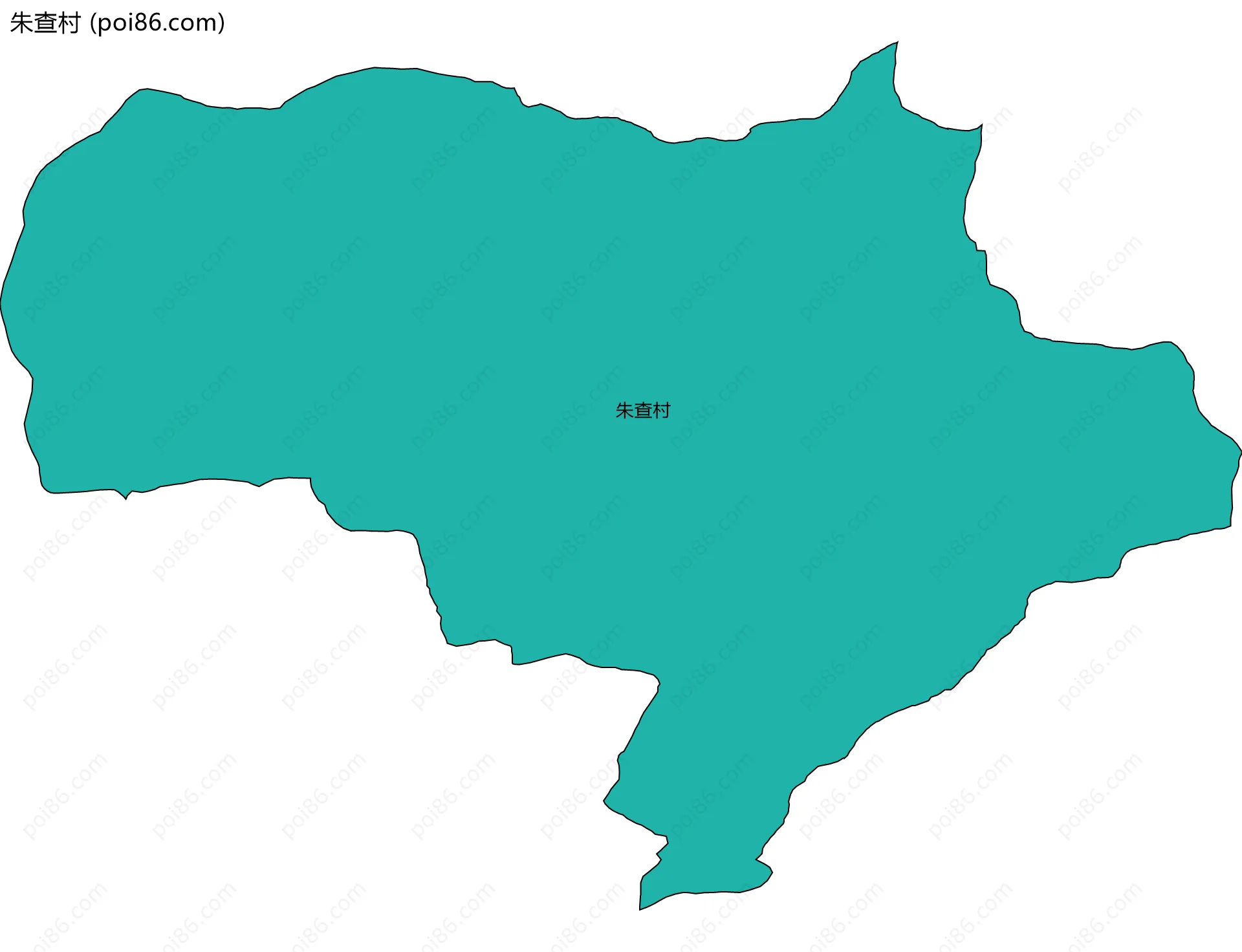 朱查村边界地图