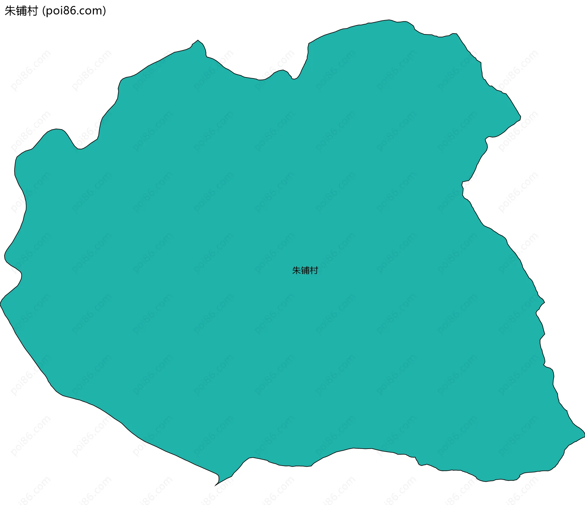 朱铺村边界地图