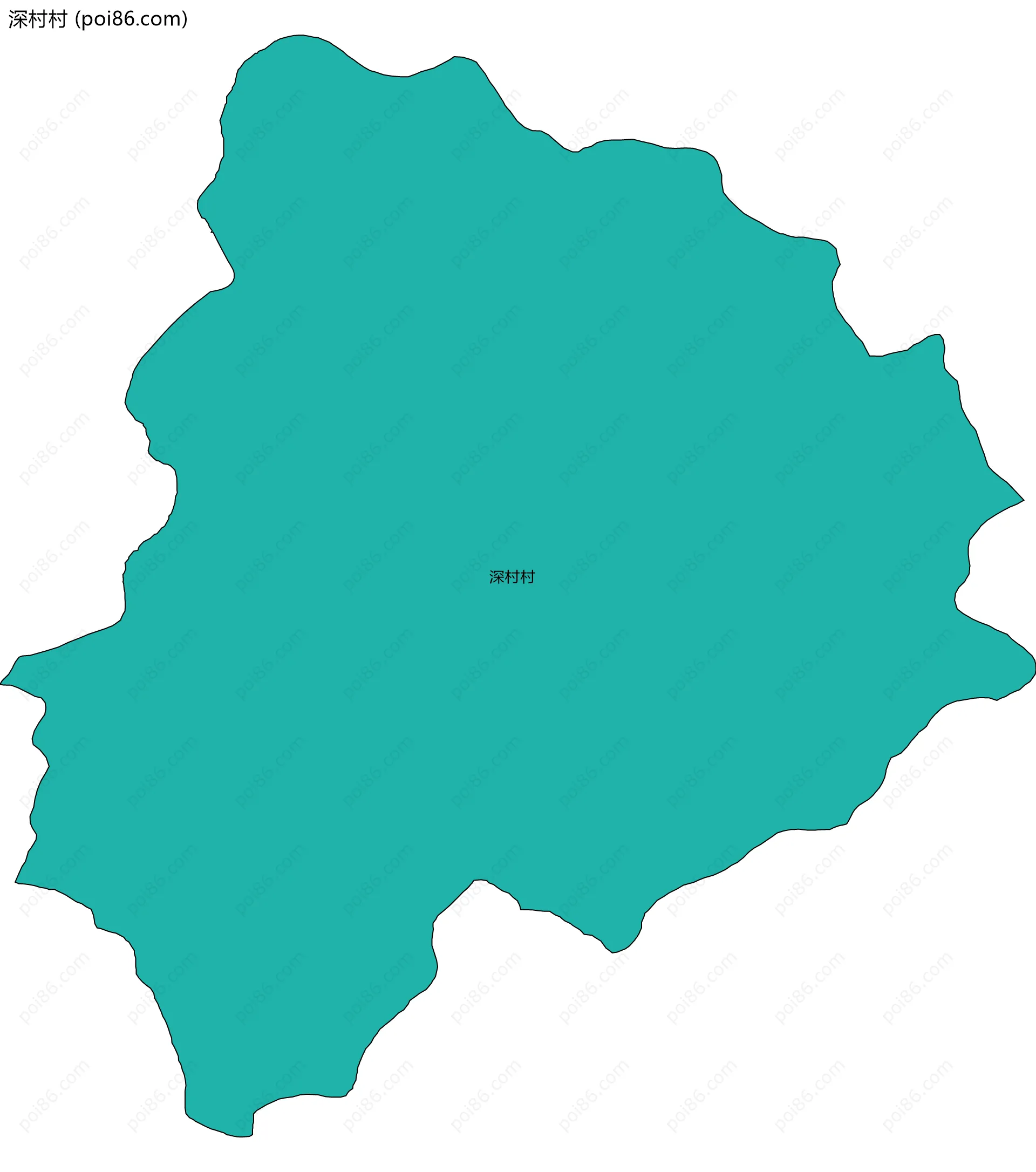 深村村边界地图