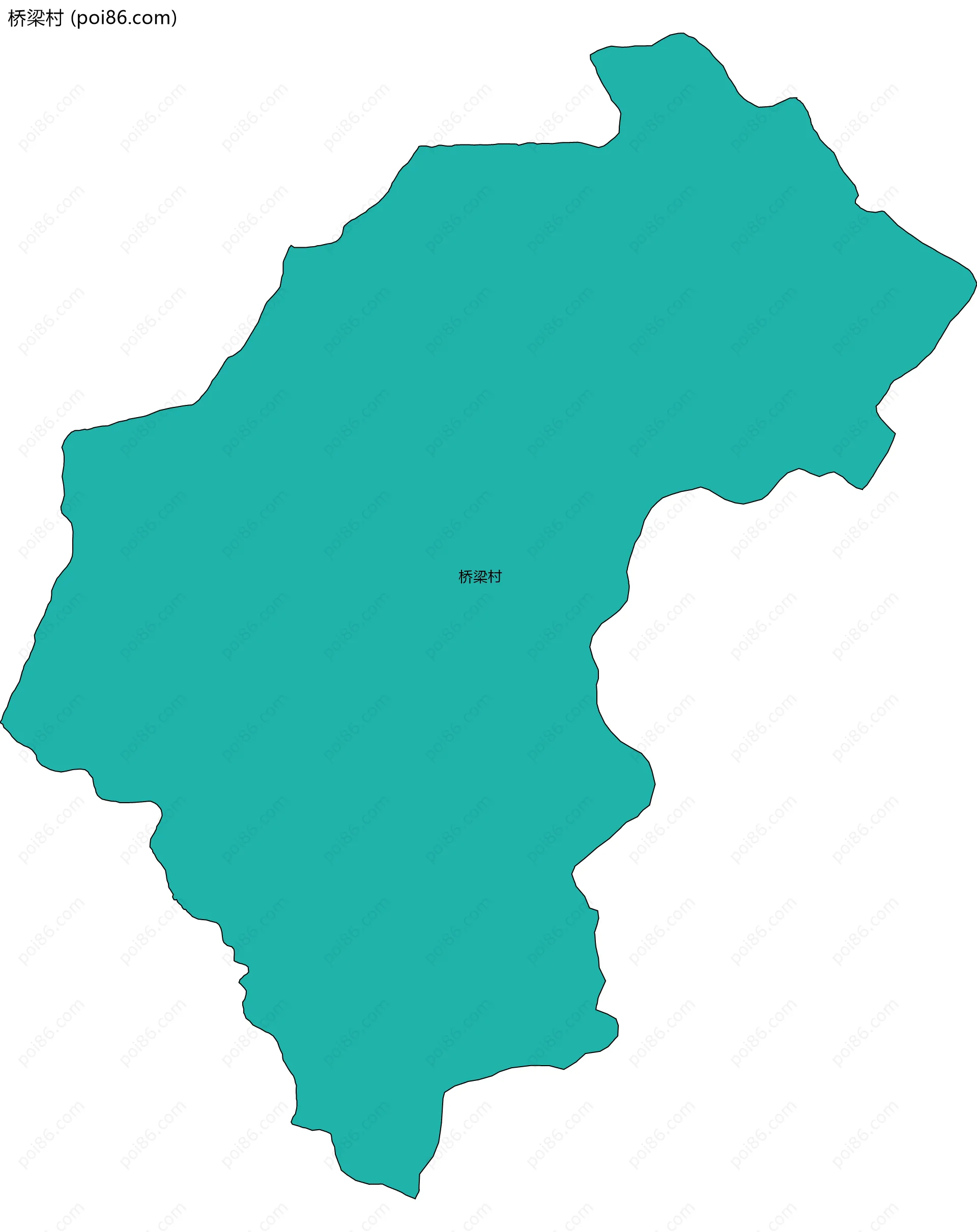 桥梁村边界地图