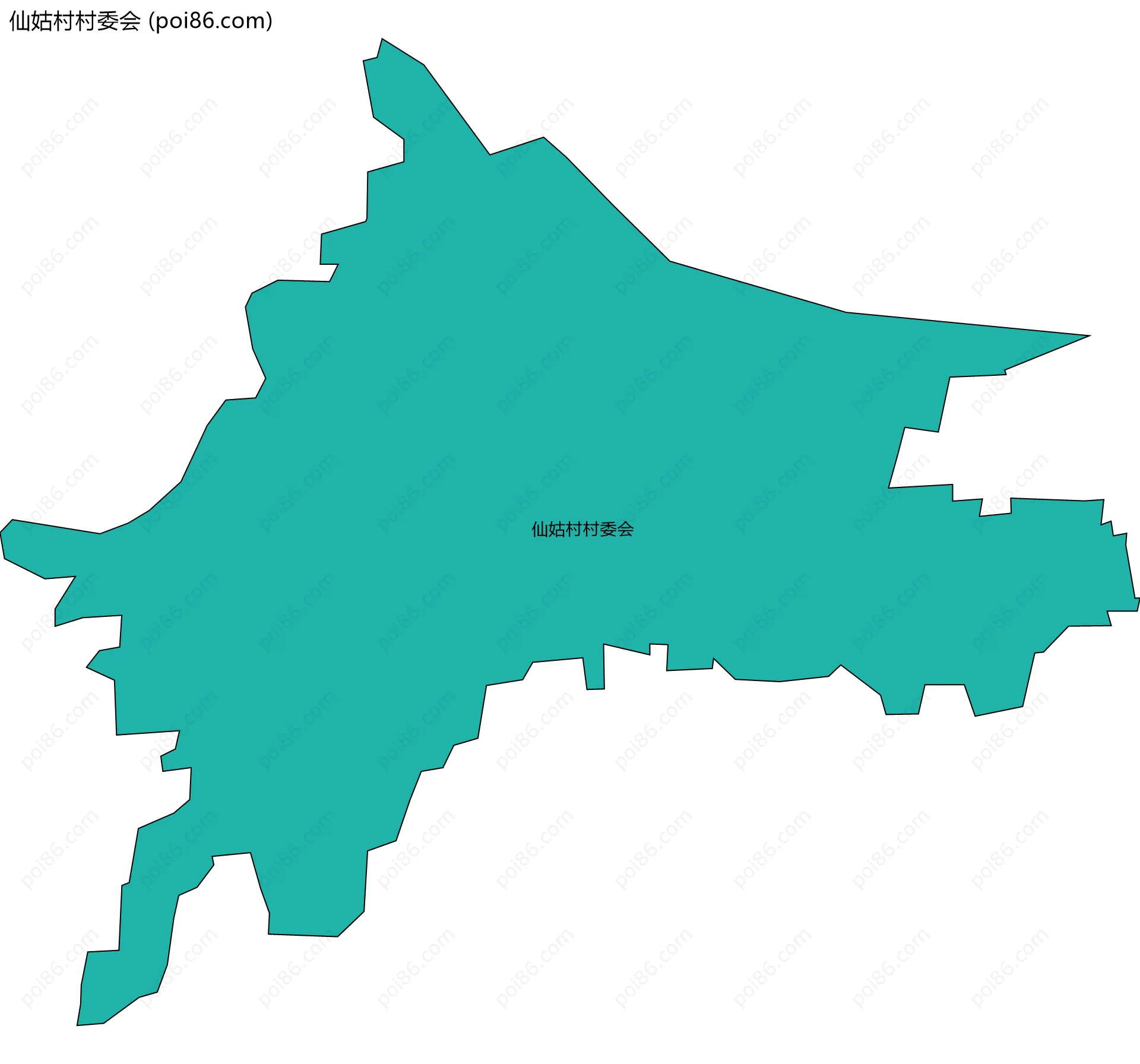 仙姑村村委会边界地图