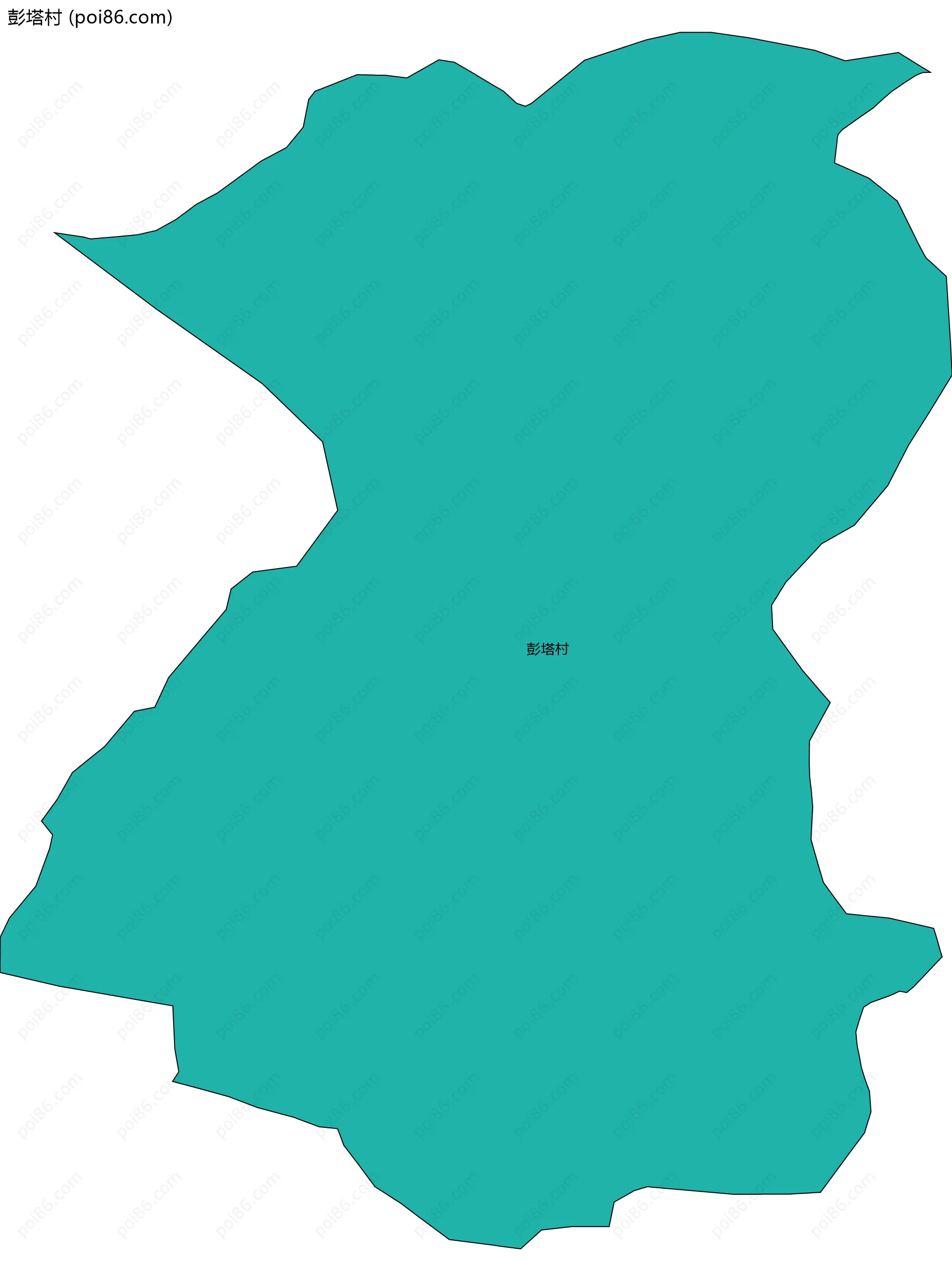 彭塔村边界地图