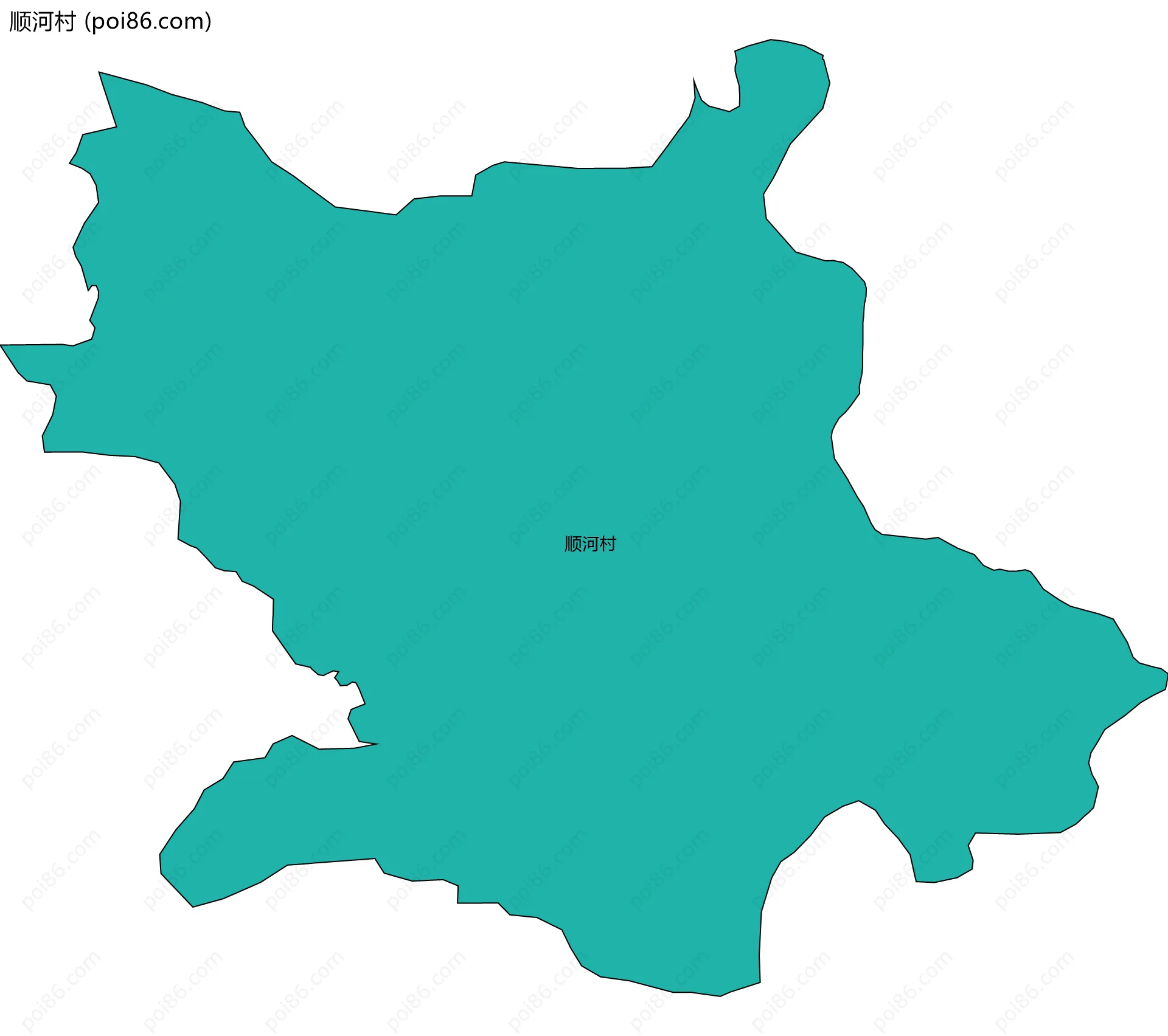 顺河村边界地图