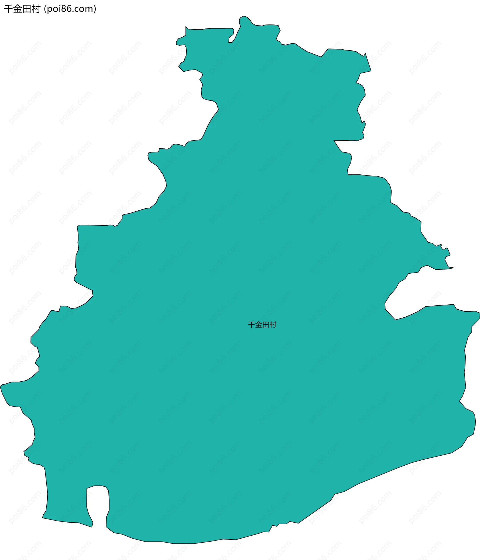 千金田村边界地图