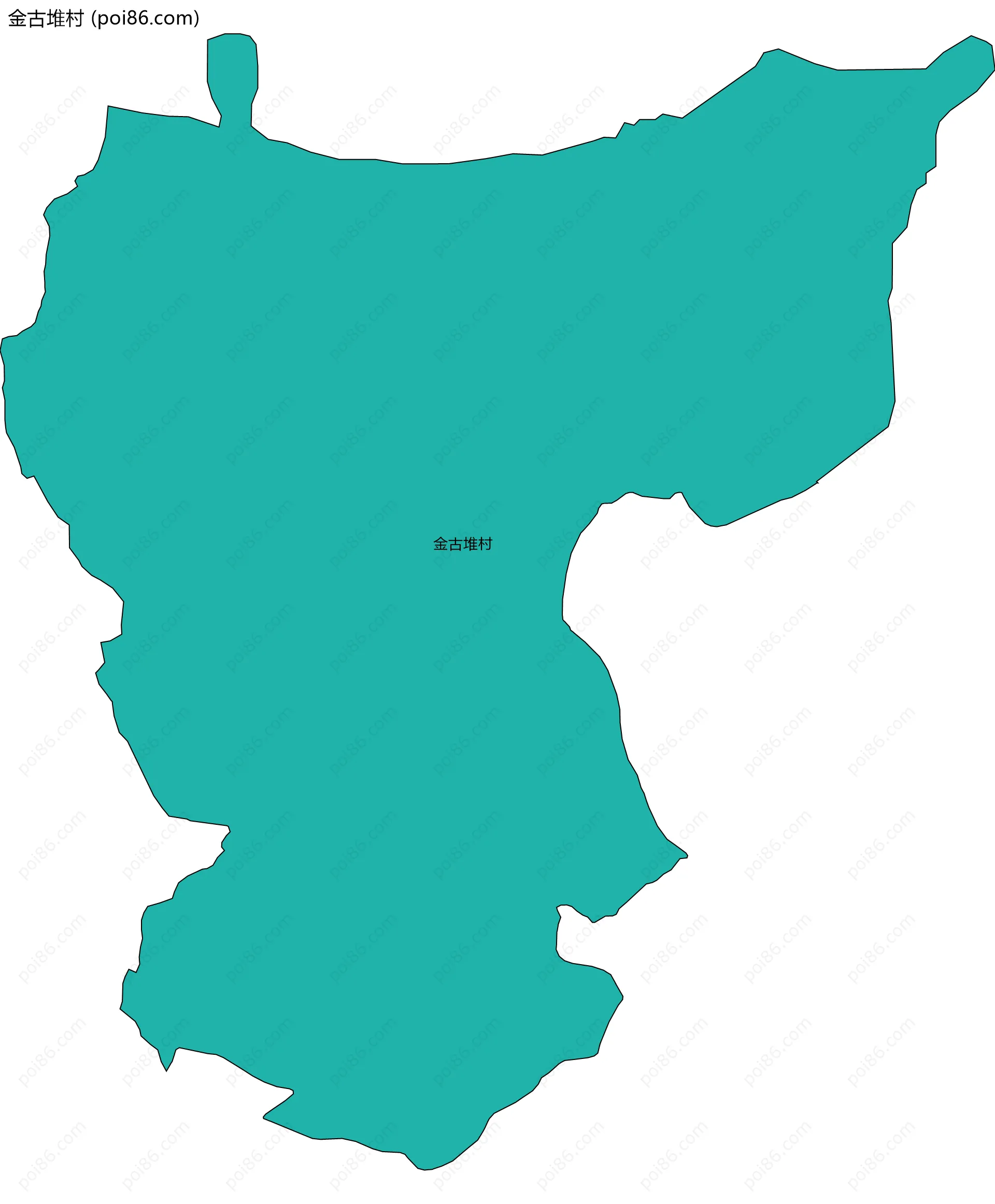 金古堆村边界地图