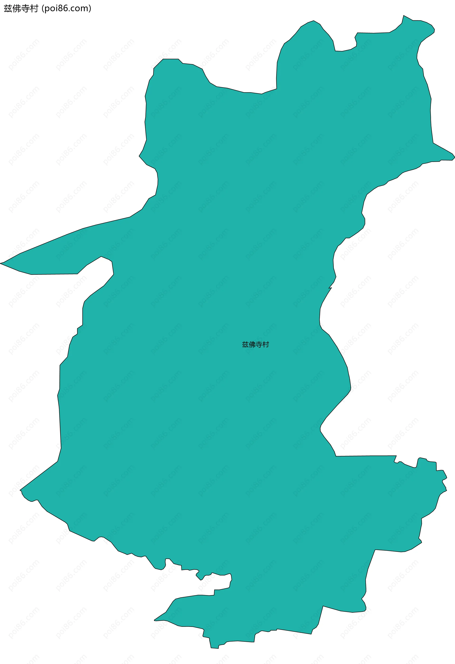 兹佛寺村边界地图