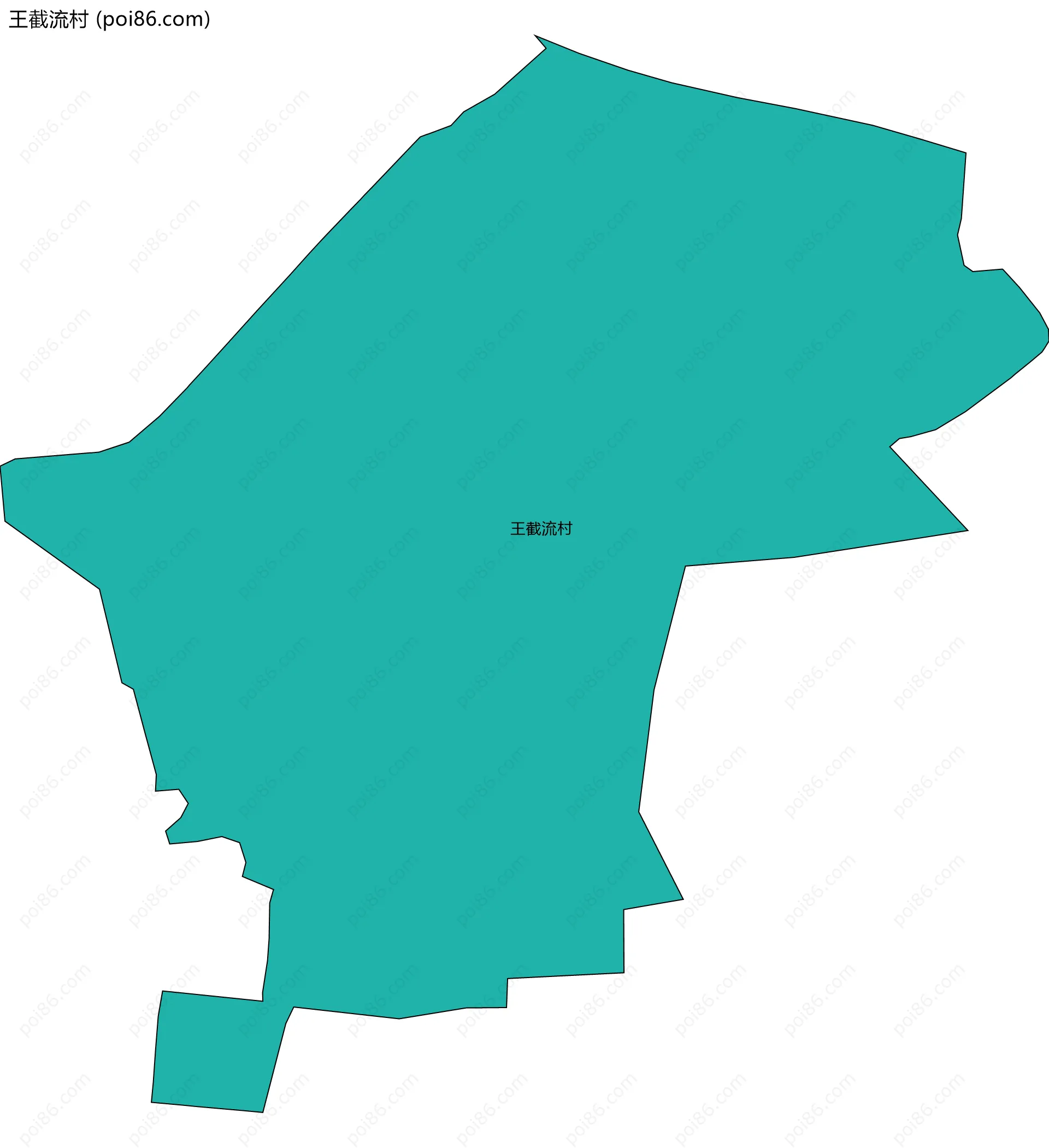 王截流村边界地图