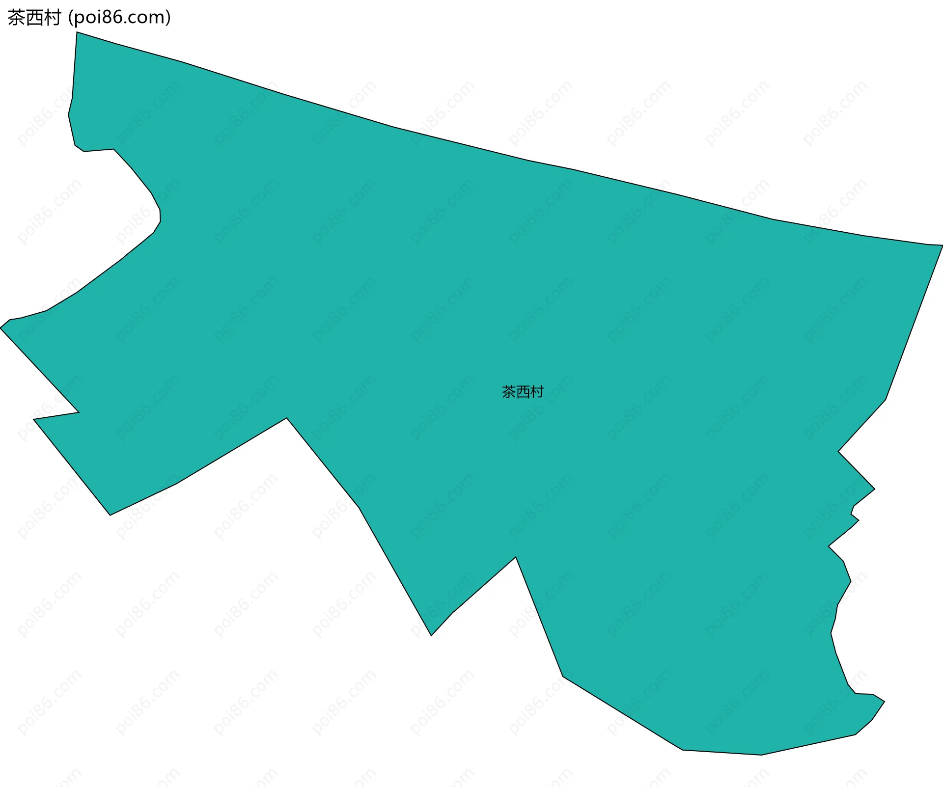 茶西村边界地图