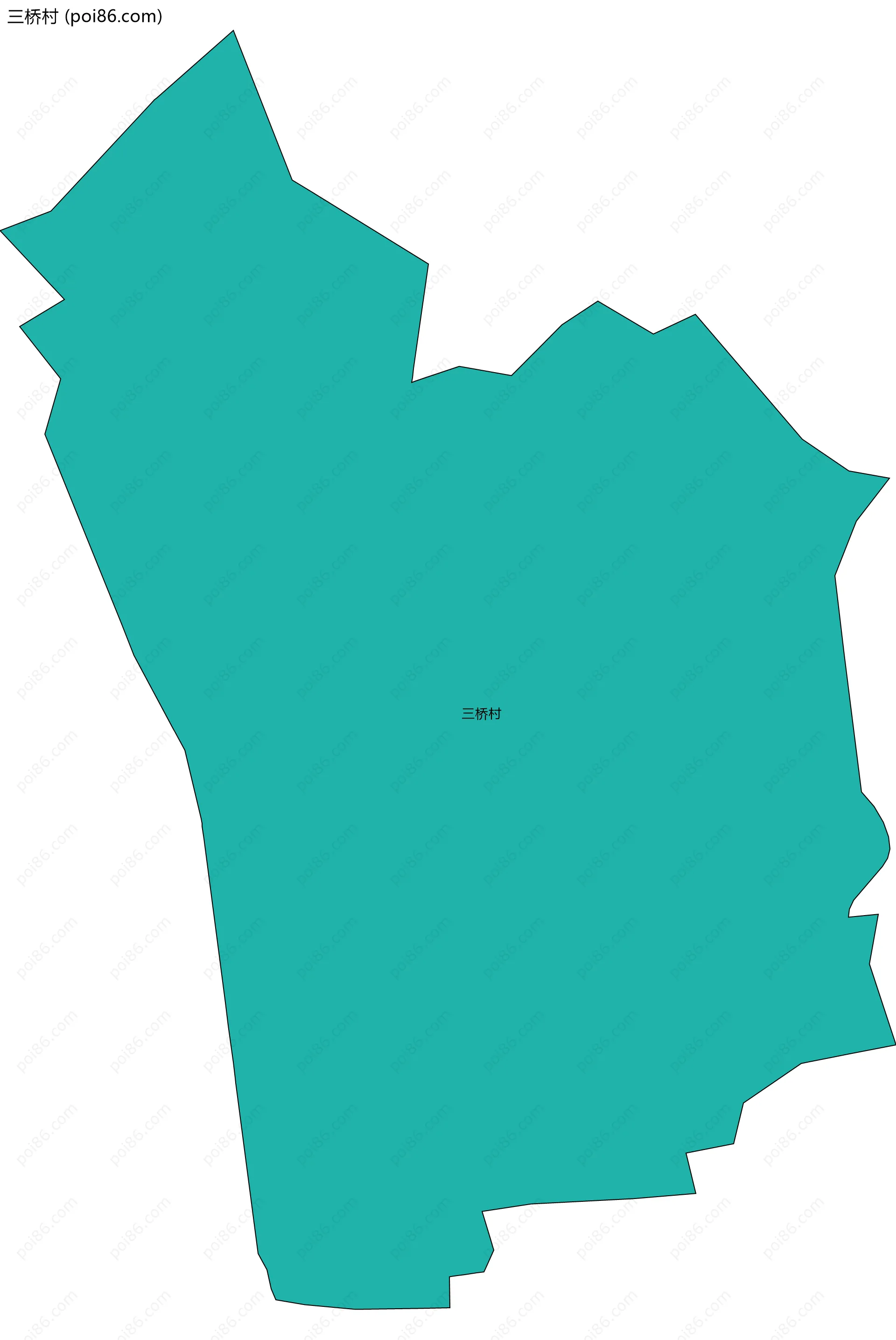 三桥村边界地图