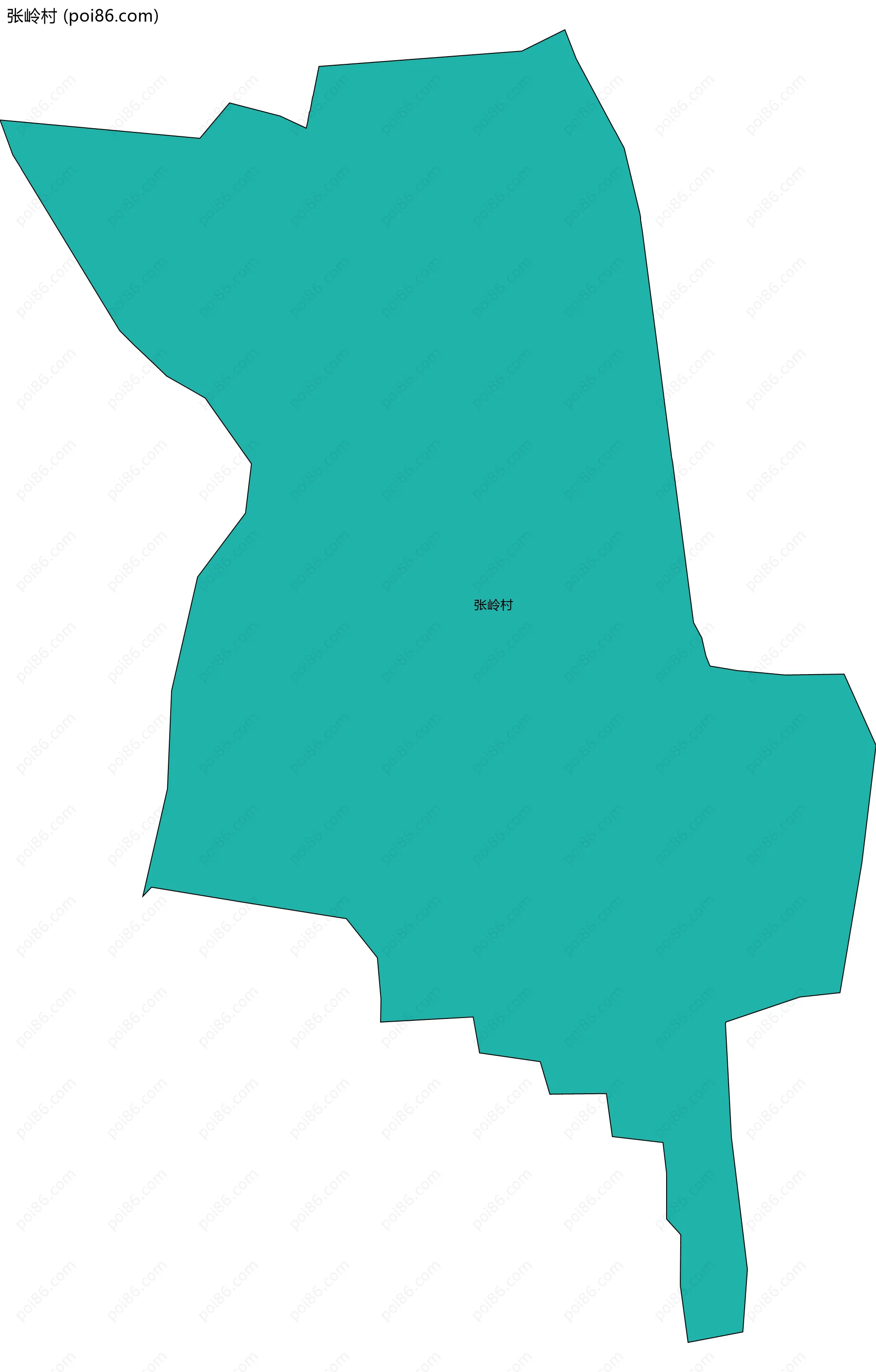 张岭村边界地图