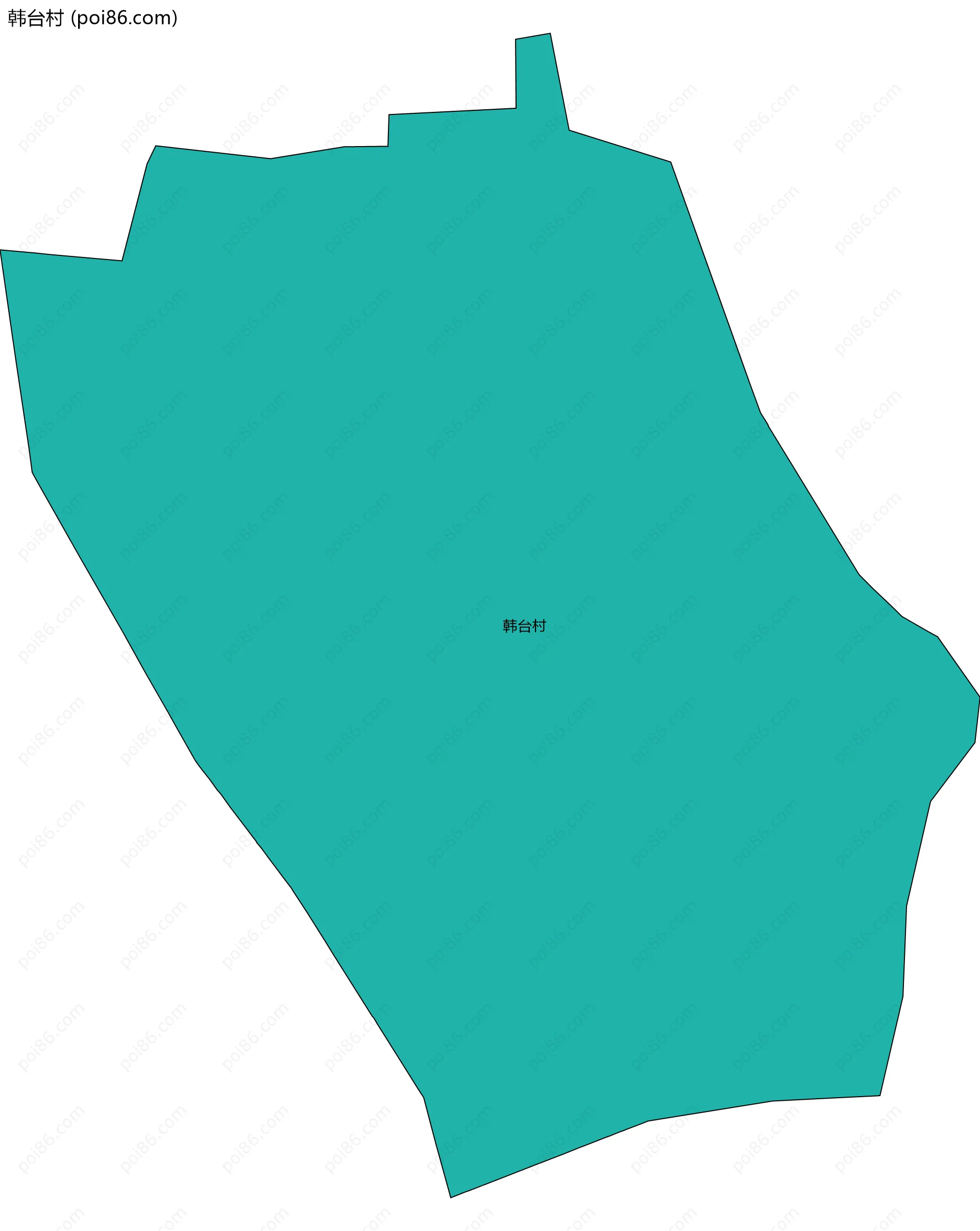 韩台村边界地图