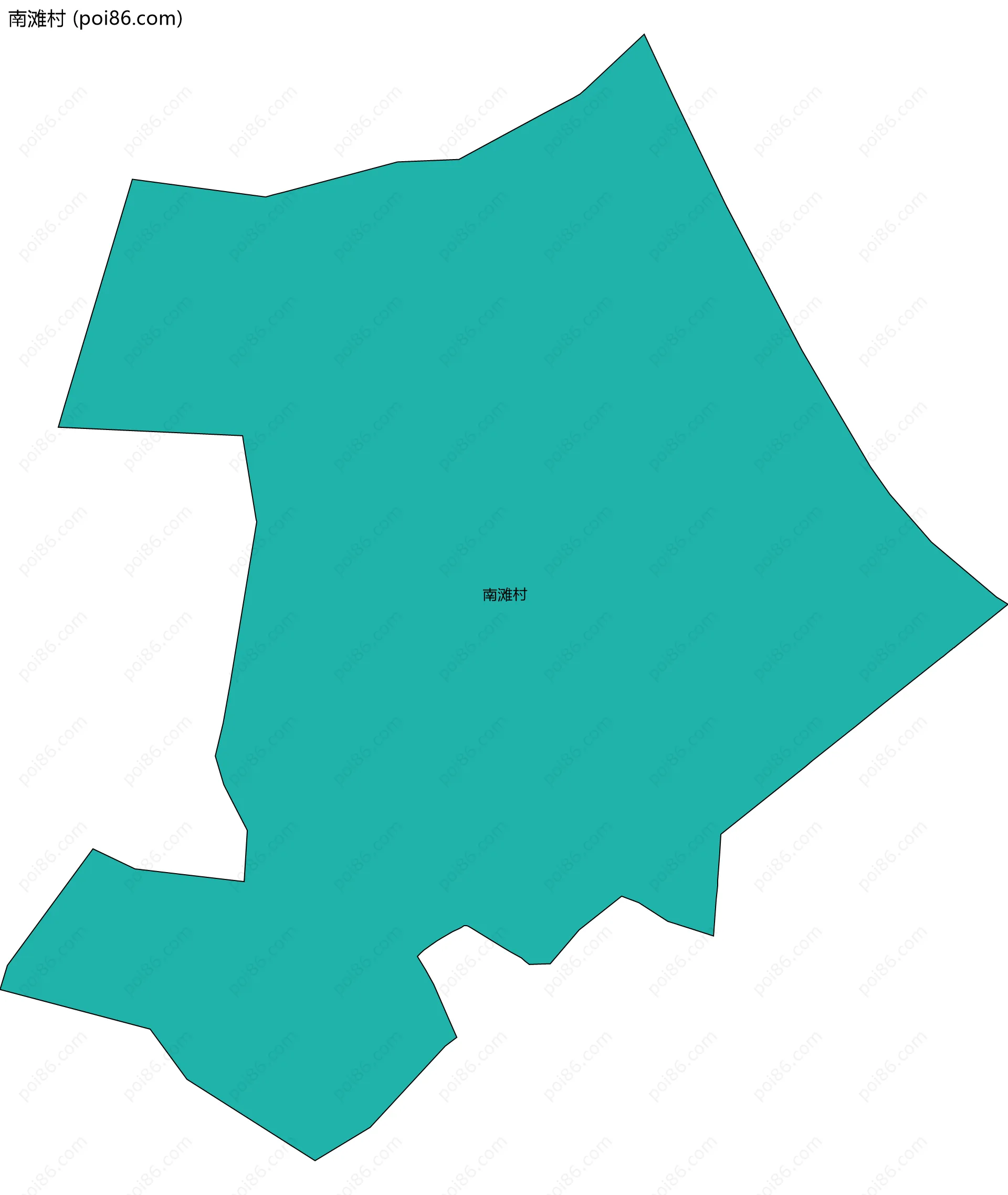 南滩村边界地图