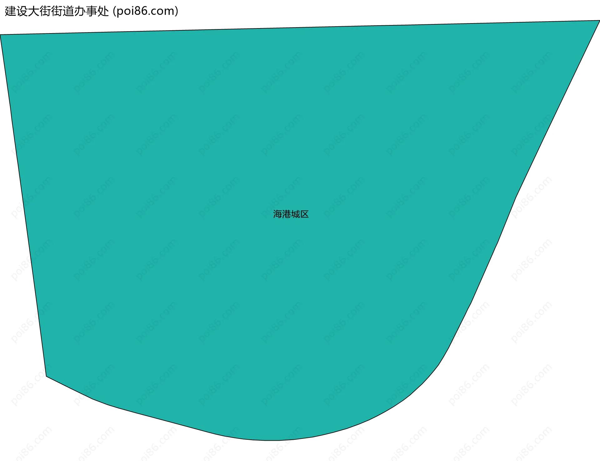 建设大街街道办事处边界地图(五级行政区划)