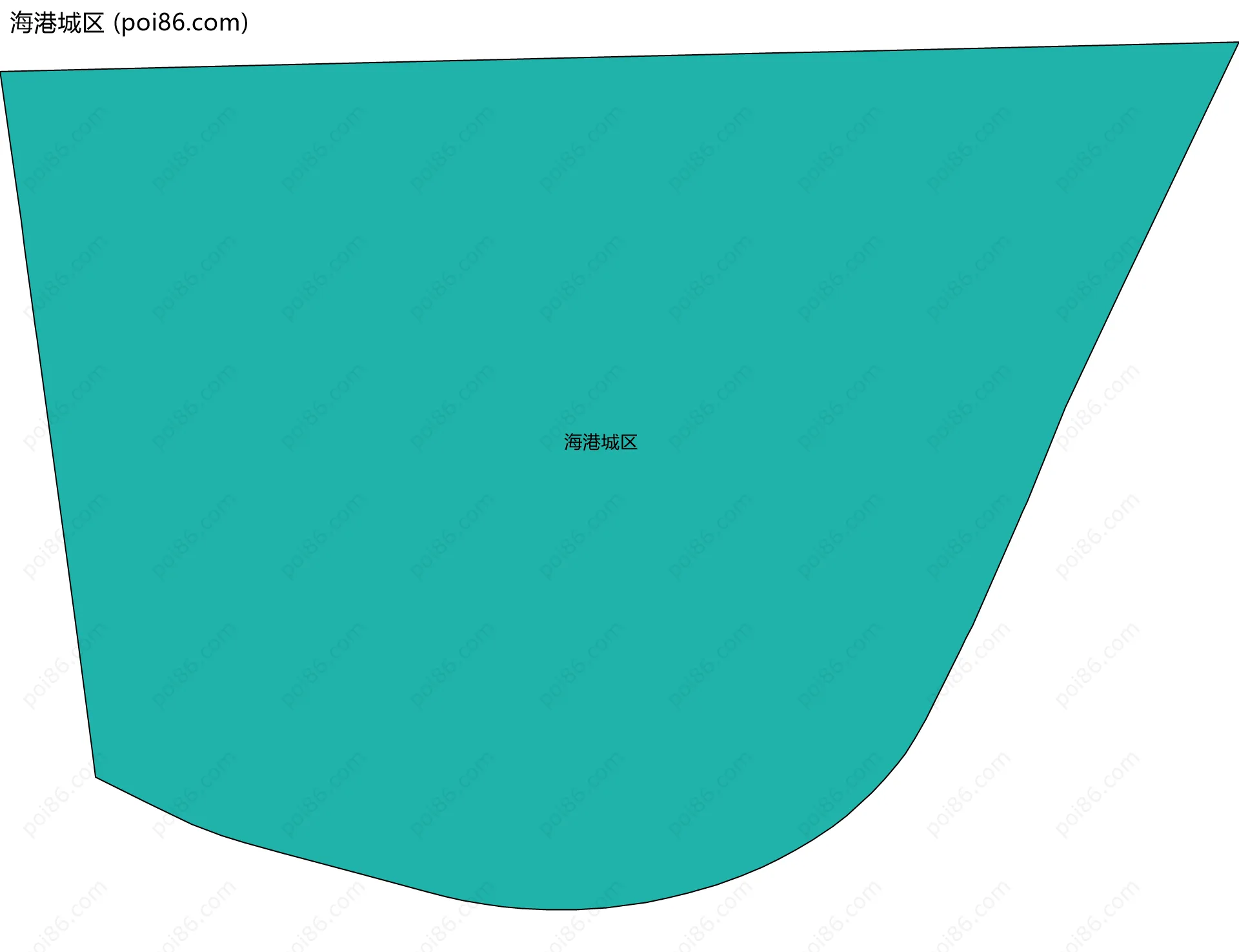 海港城区边界地图