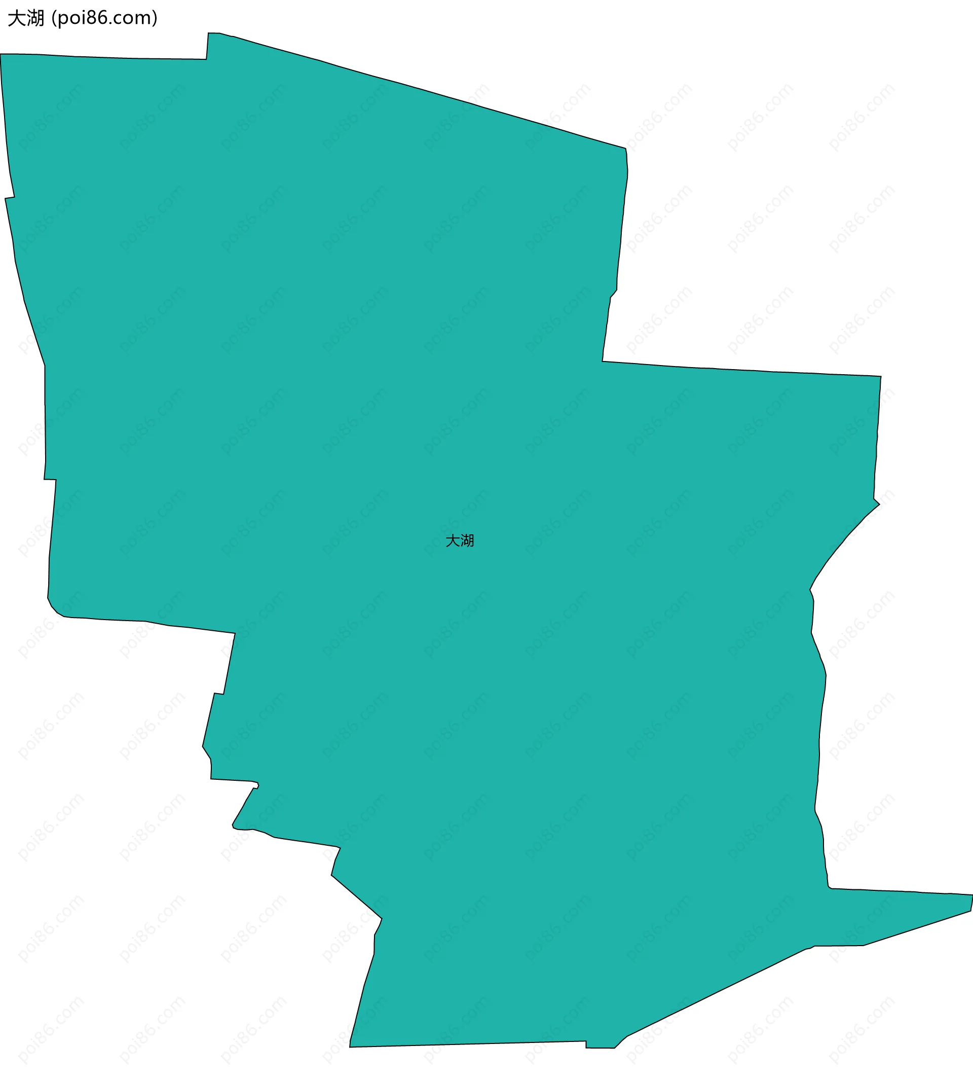 大湖边界地图