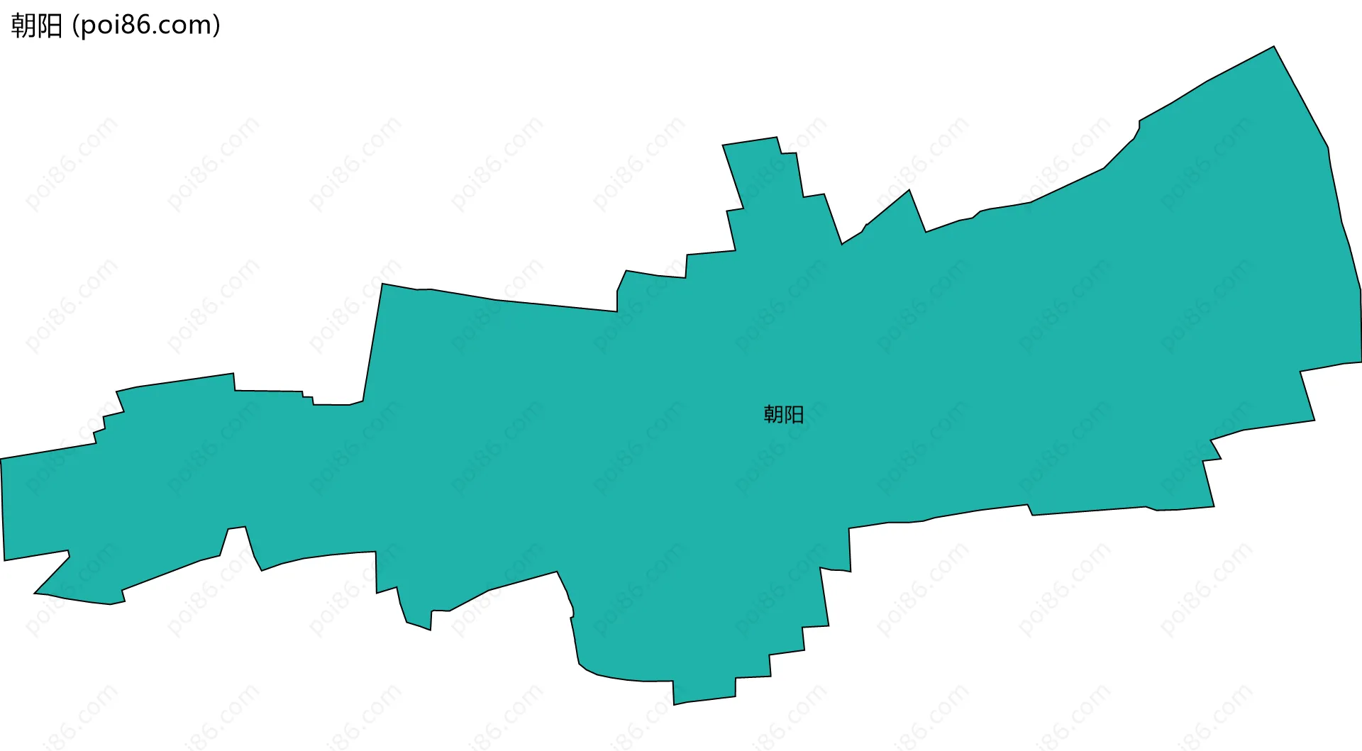 朝阳边界地图