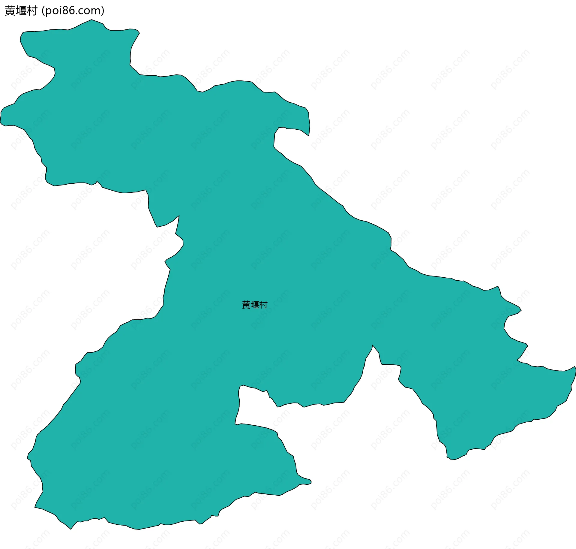 黄堰村边界地图