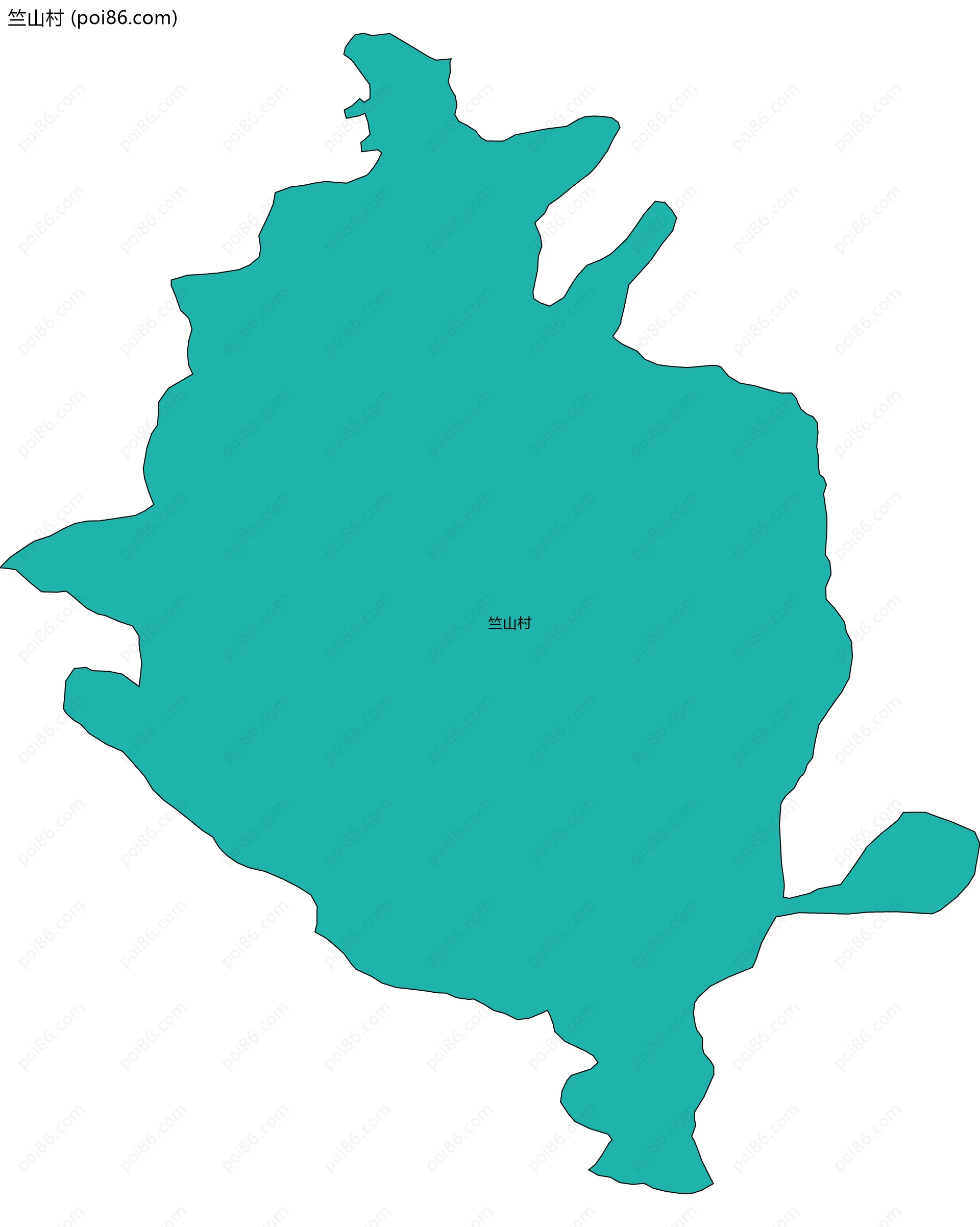 竺山村边界地图