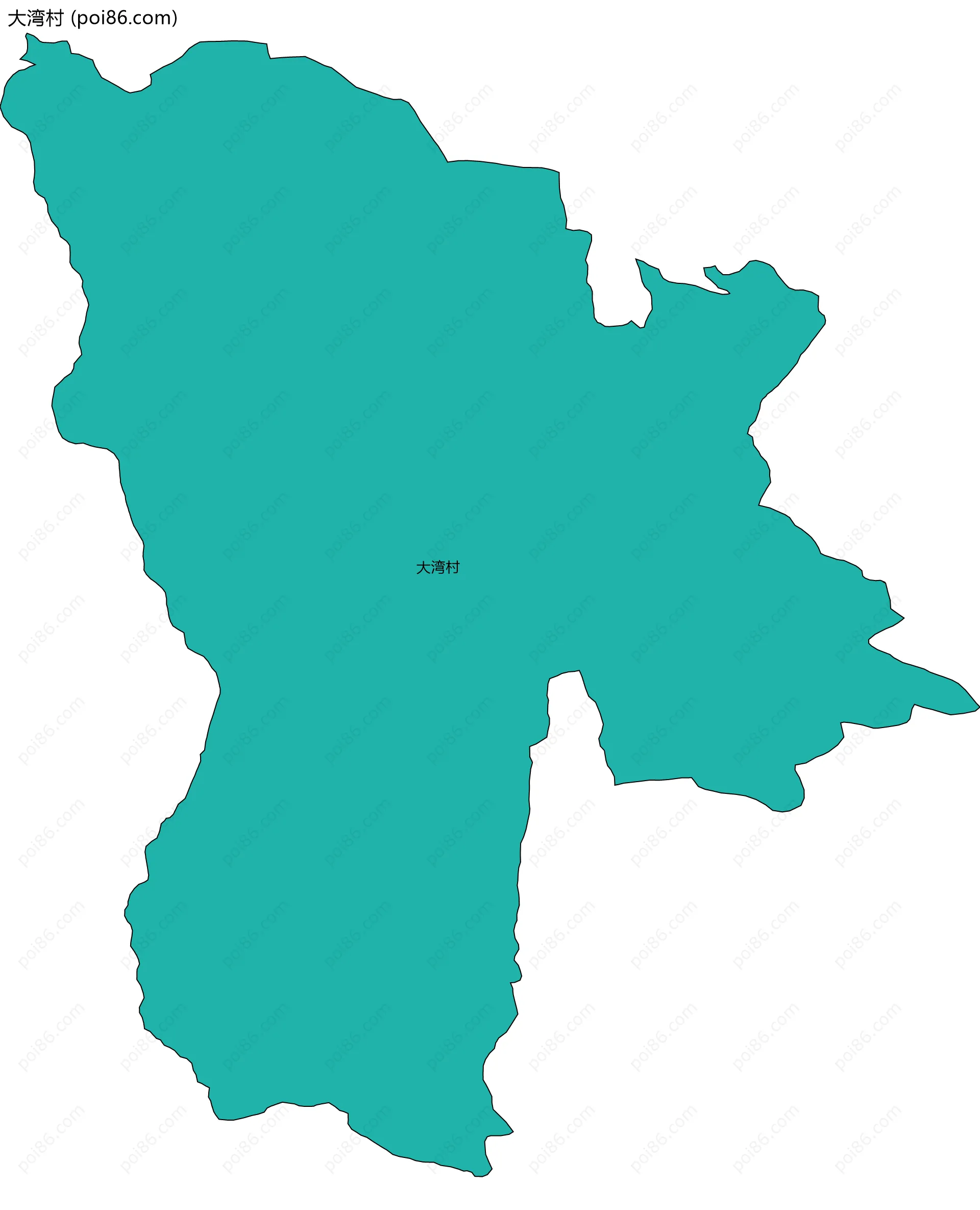 大湾村边界地图