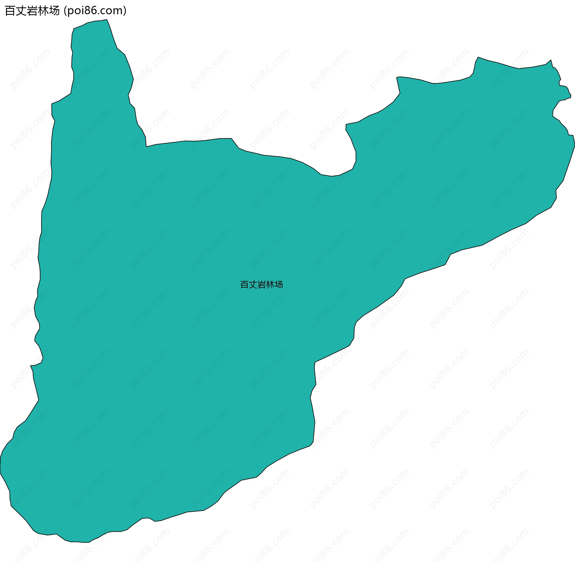 百丈岩林场边界地图