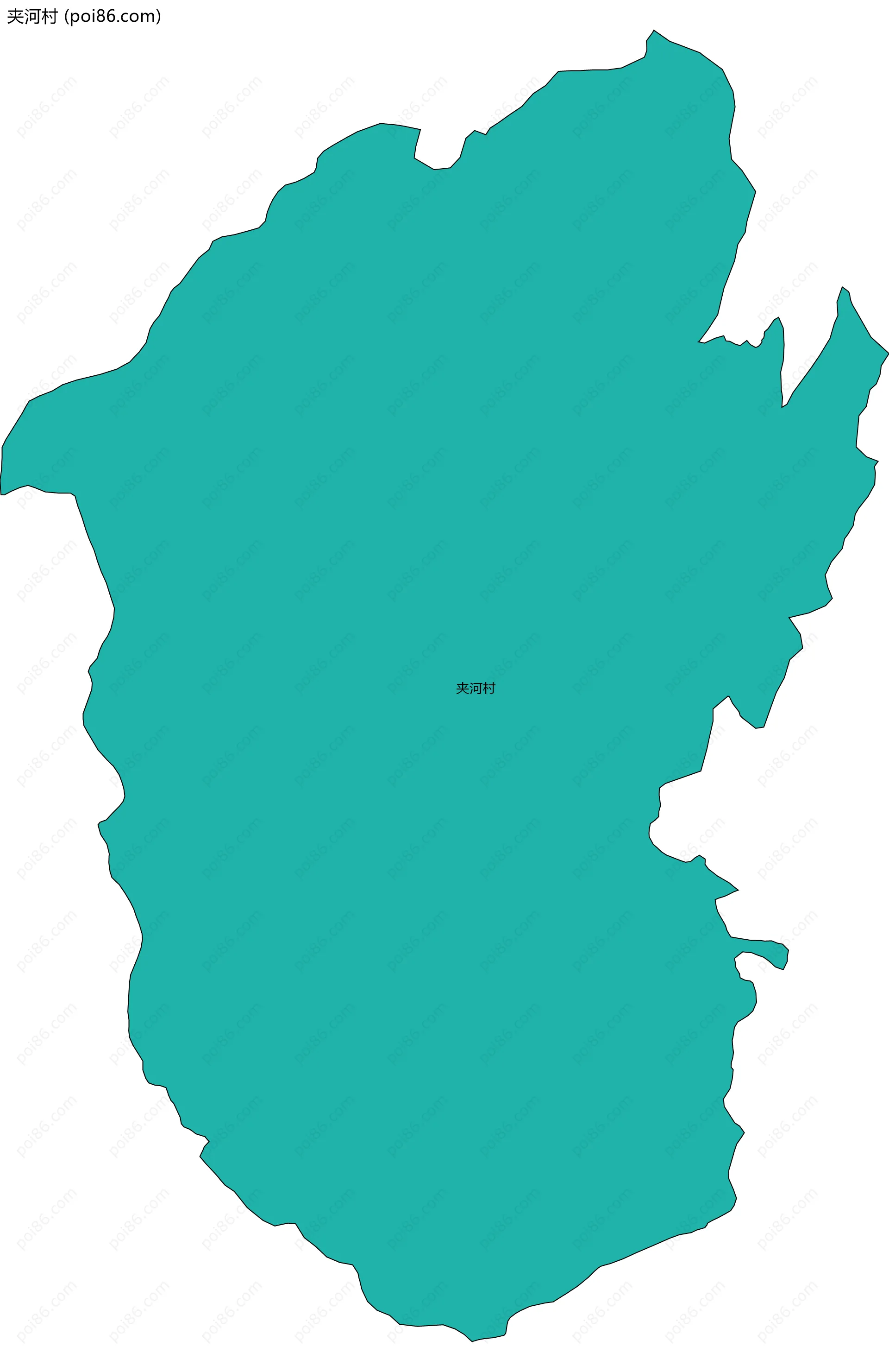 夹河村边界地图