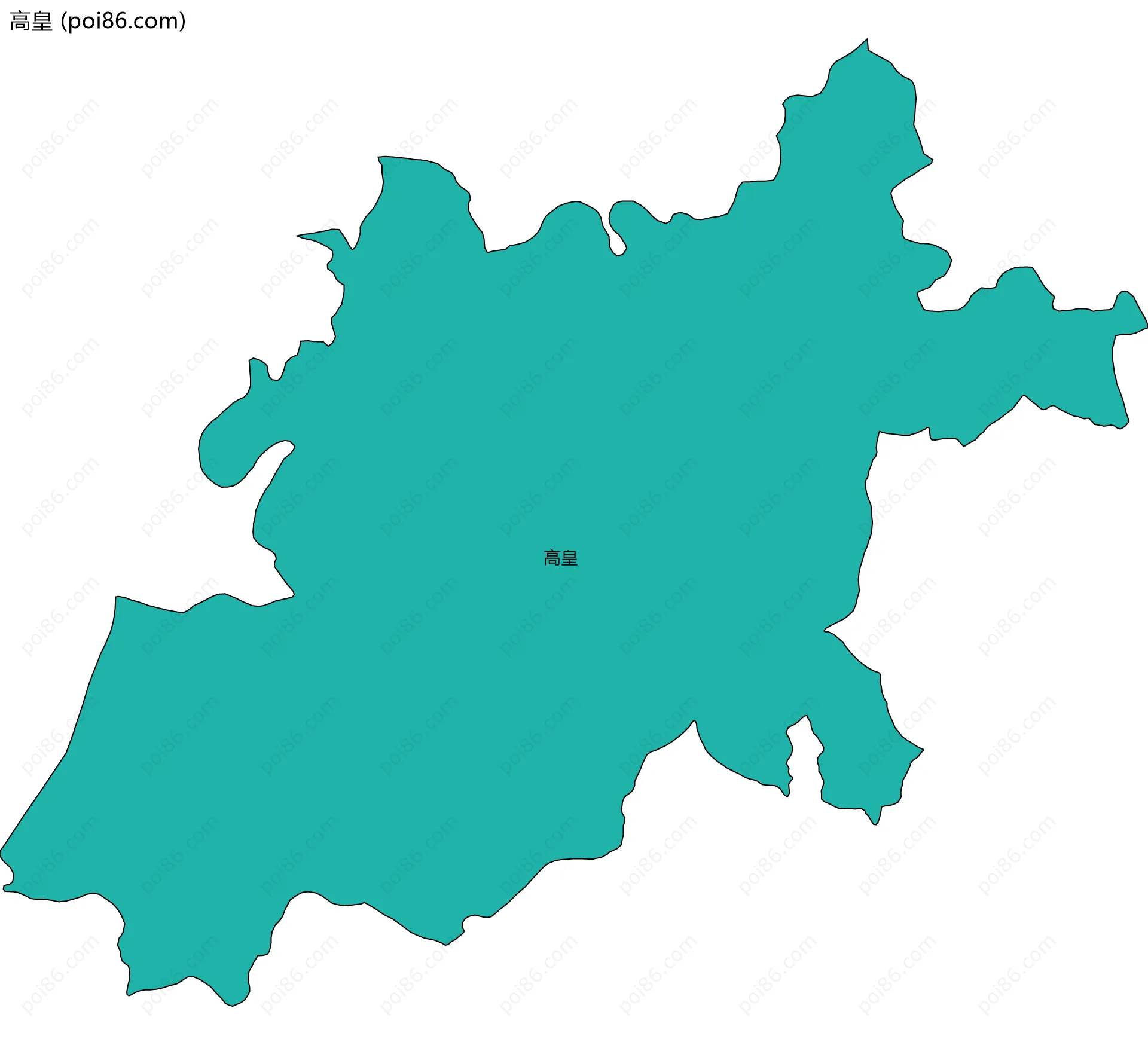 高皇边界地图
