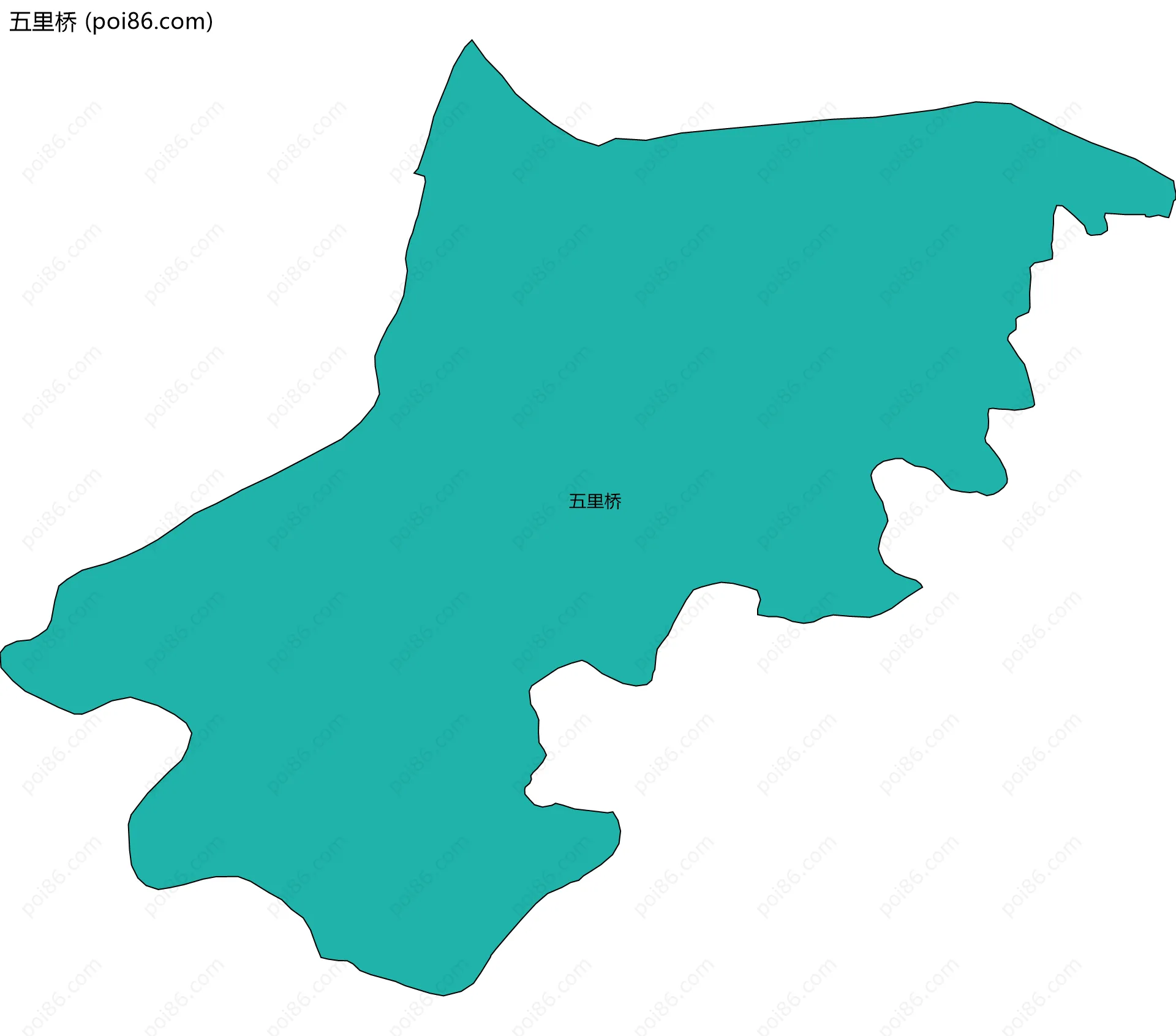 五里桥边界地图