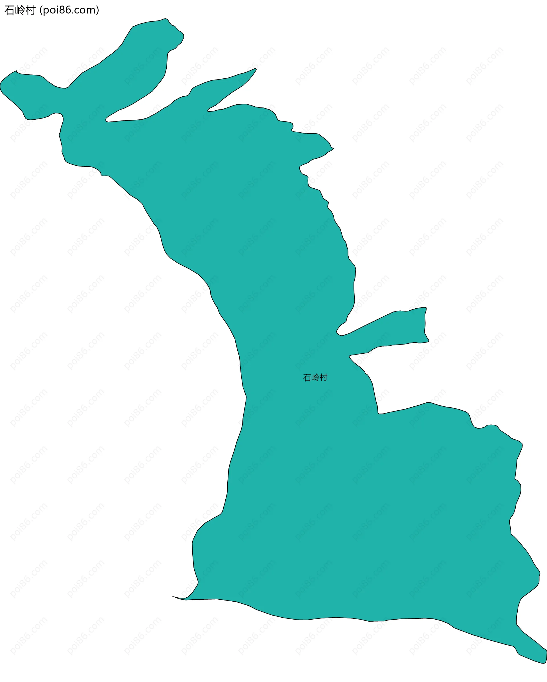 石岭村边界地图