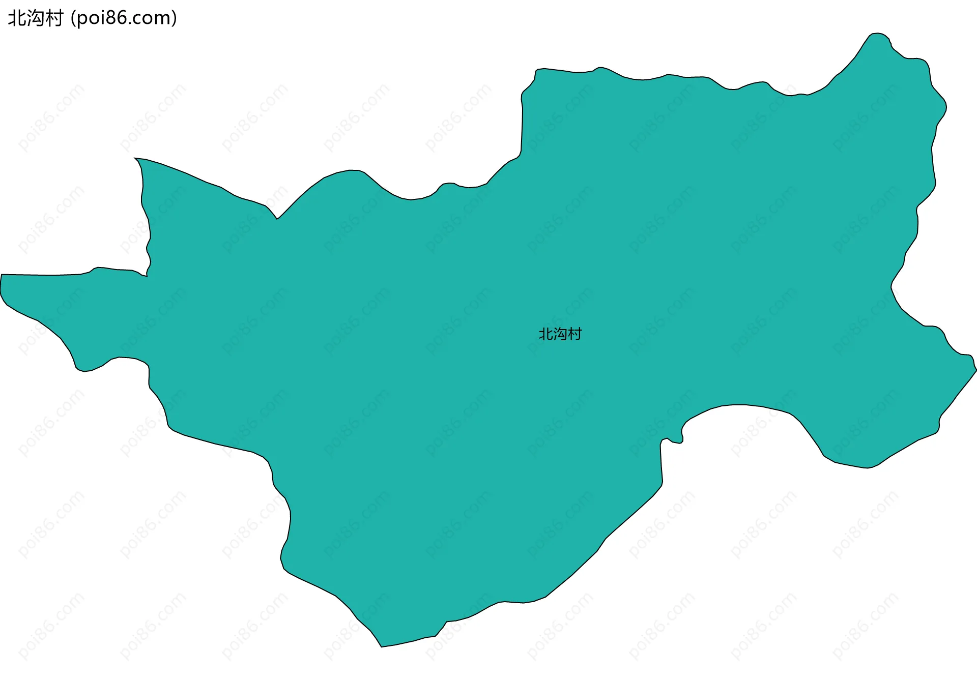 北沟村边界地图