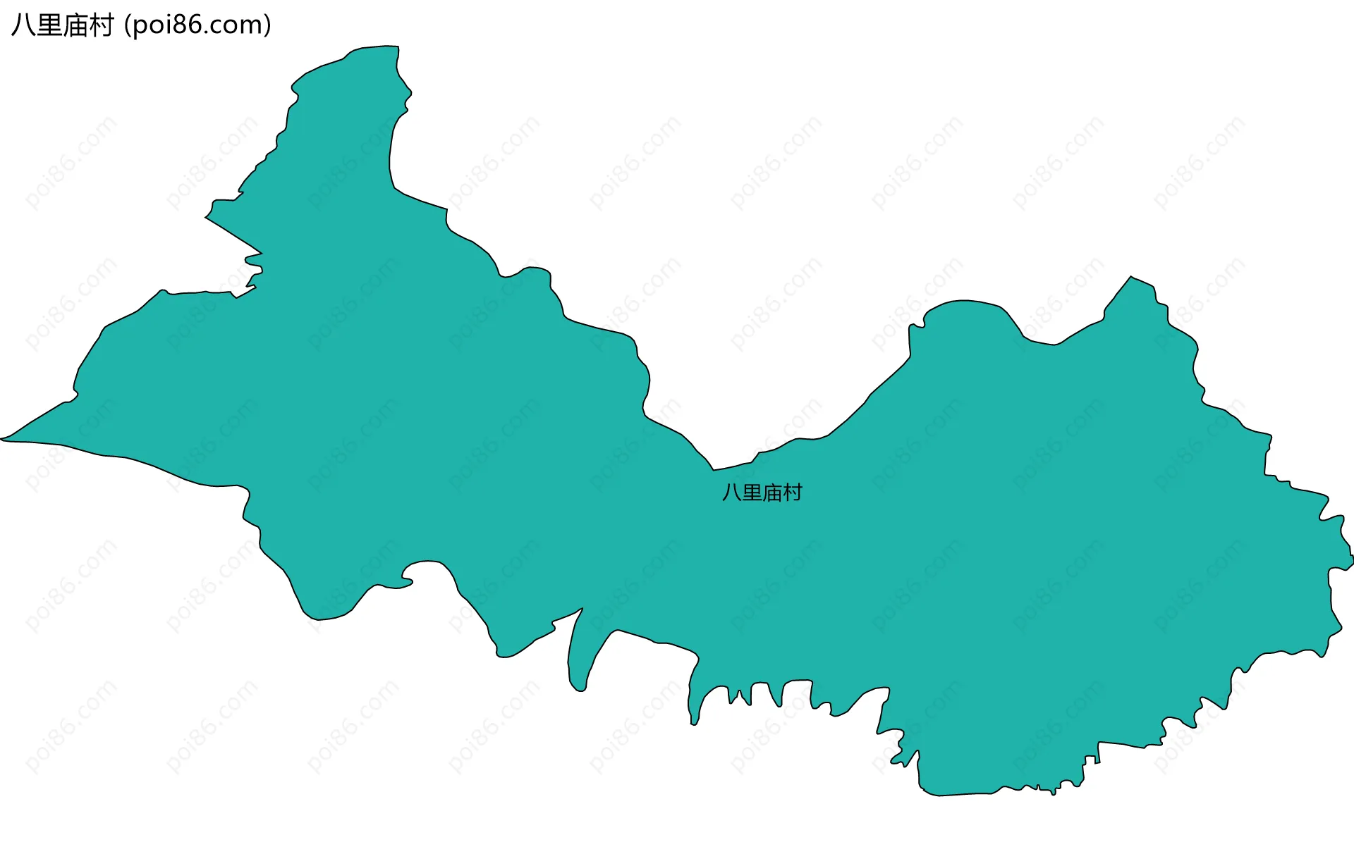 八里庙村边界地图