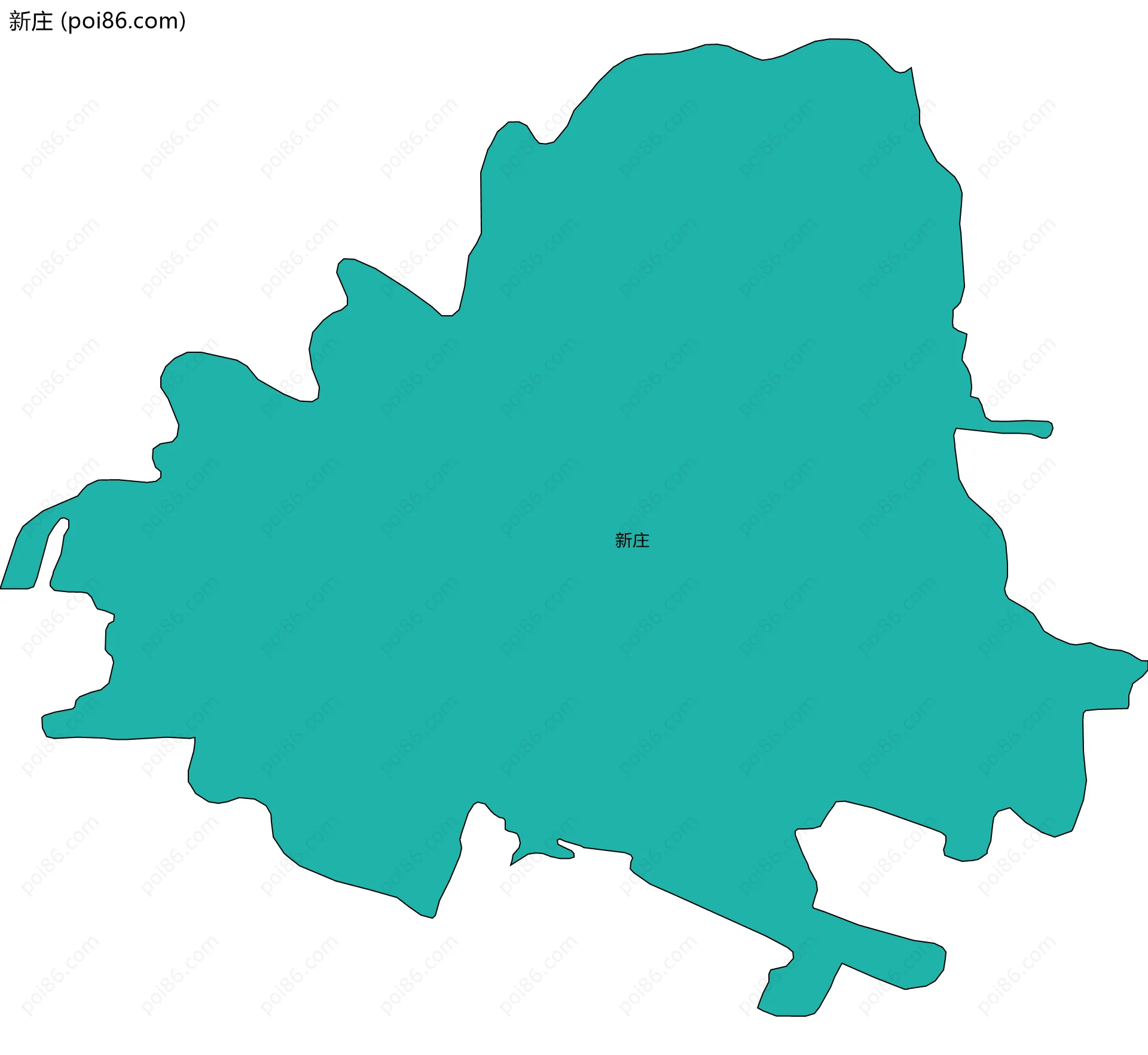 新庄边界地图