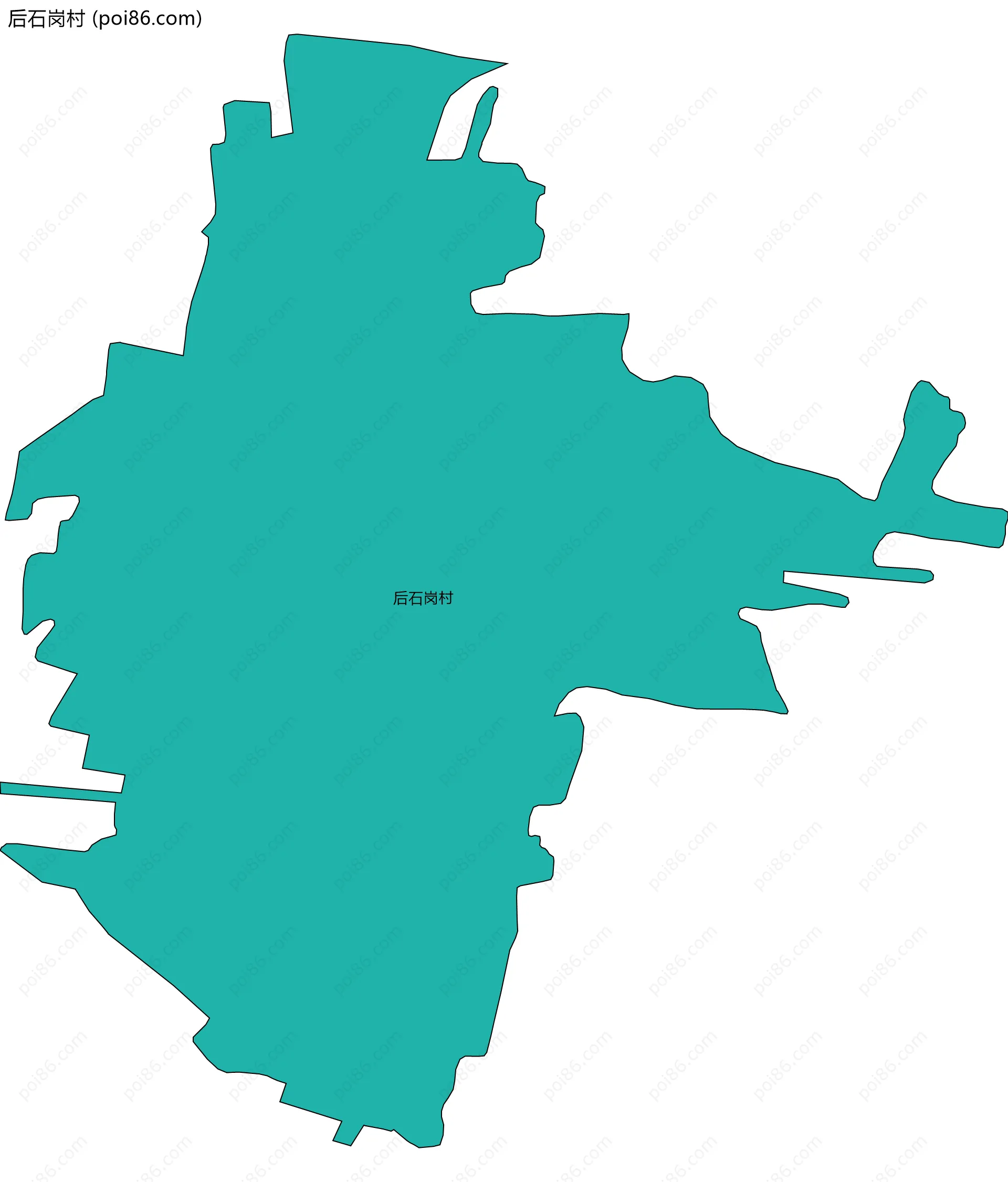 后石岗村边界地图