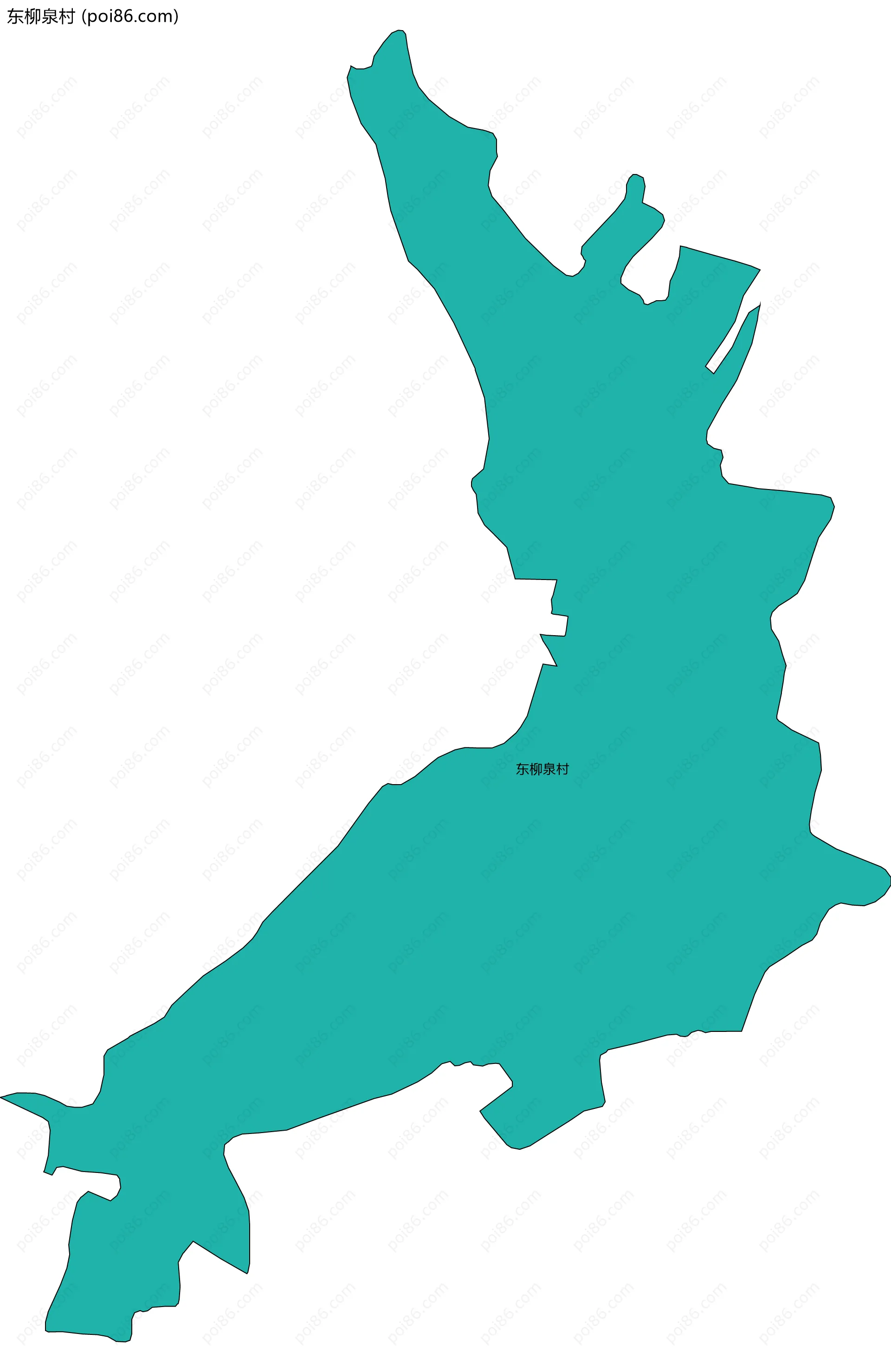 东柳泉村边界地图