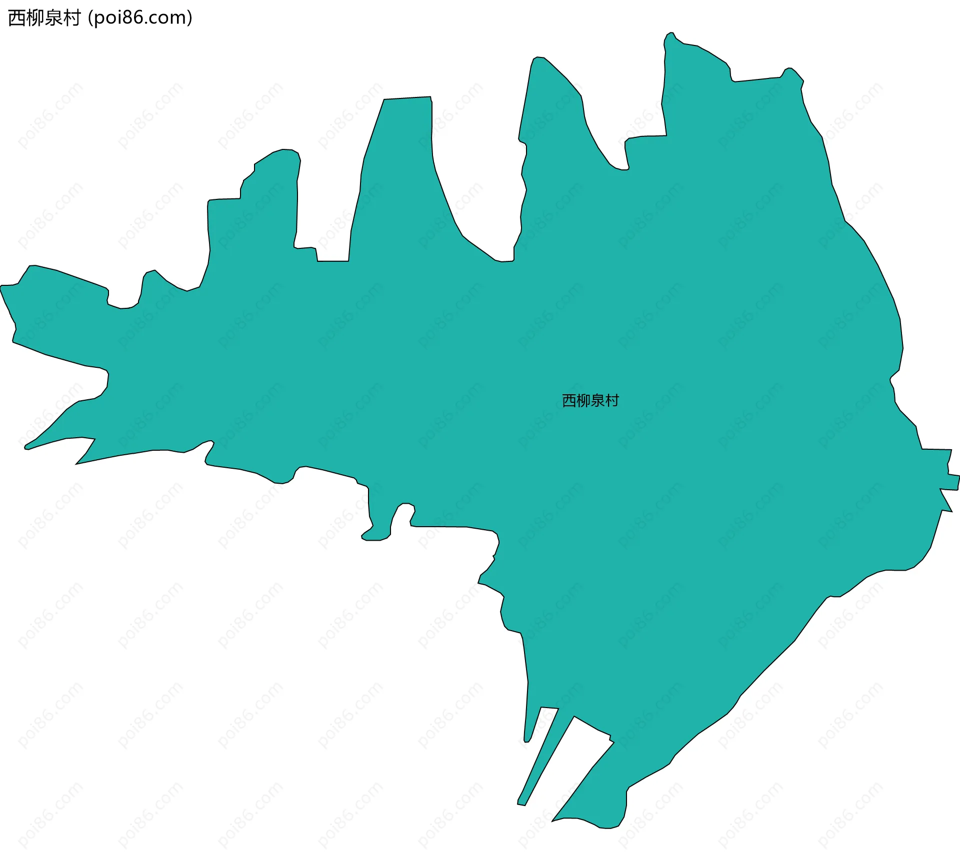 西柳泉村边界地图