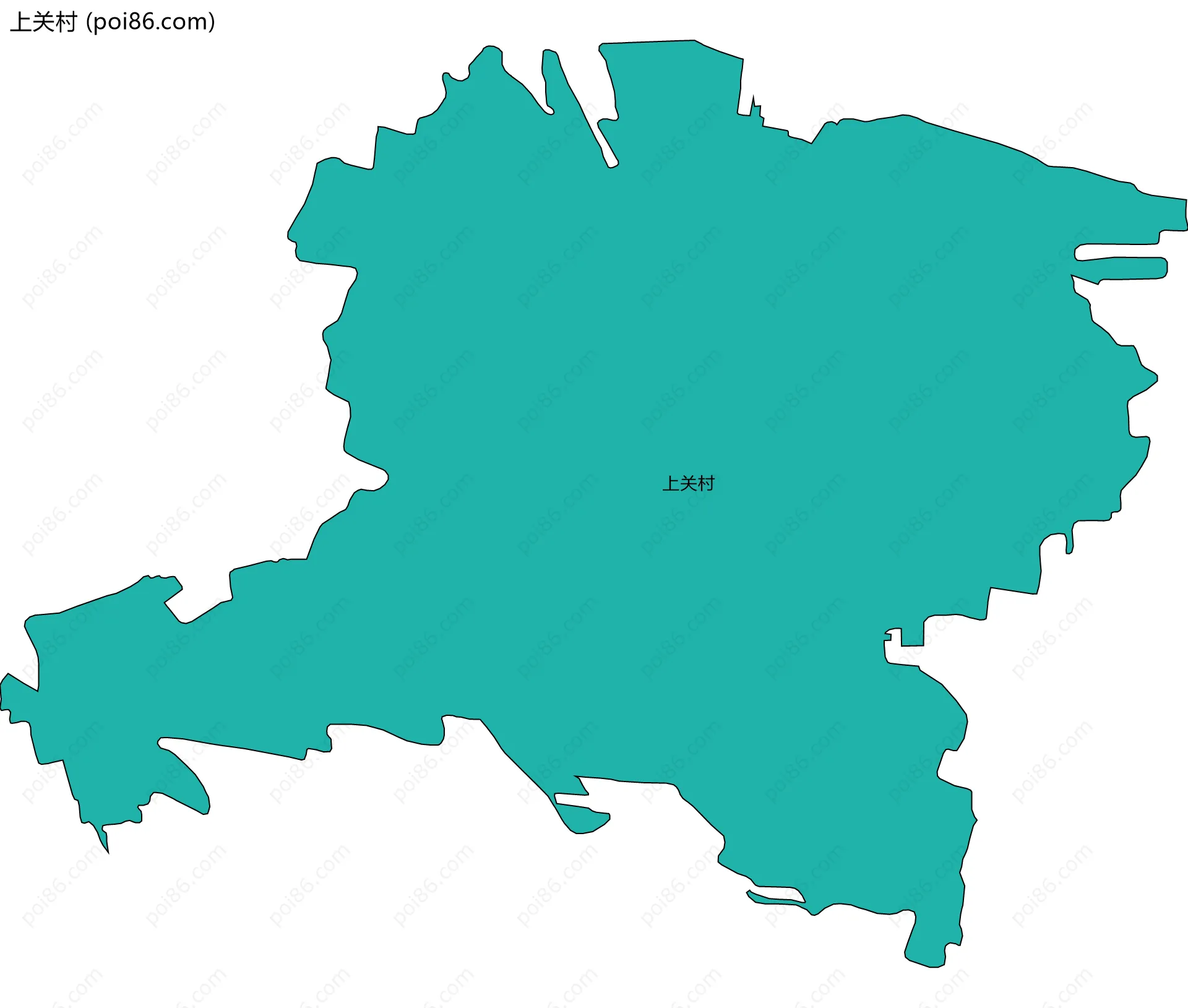 上关村边界地图