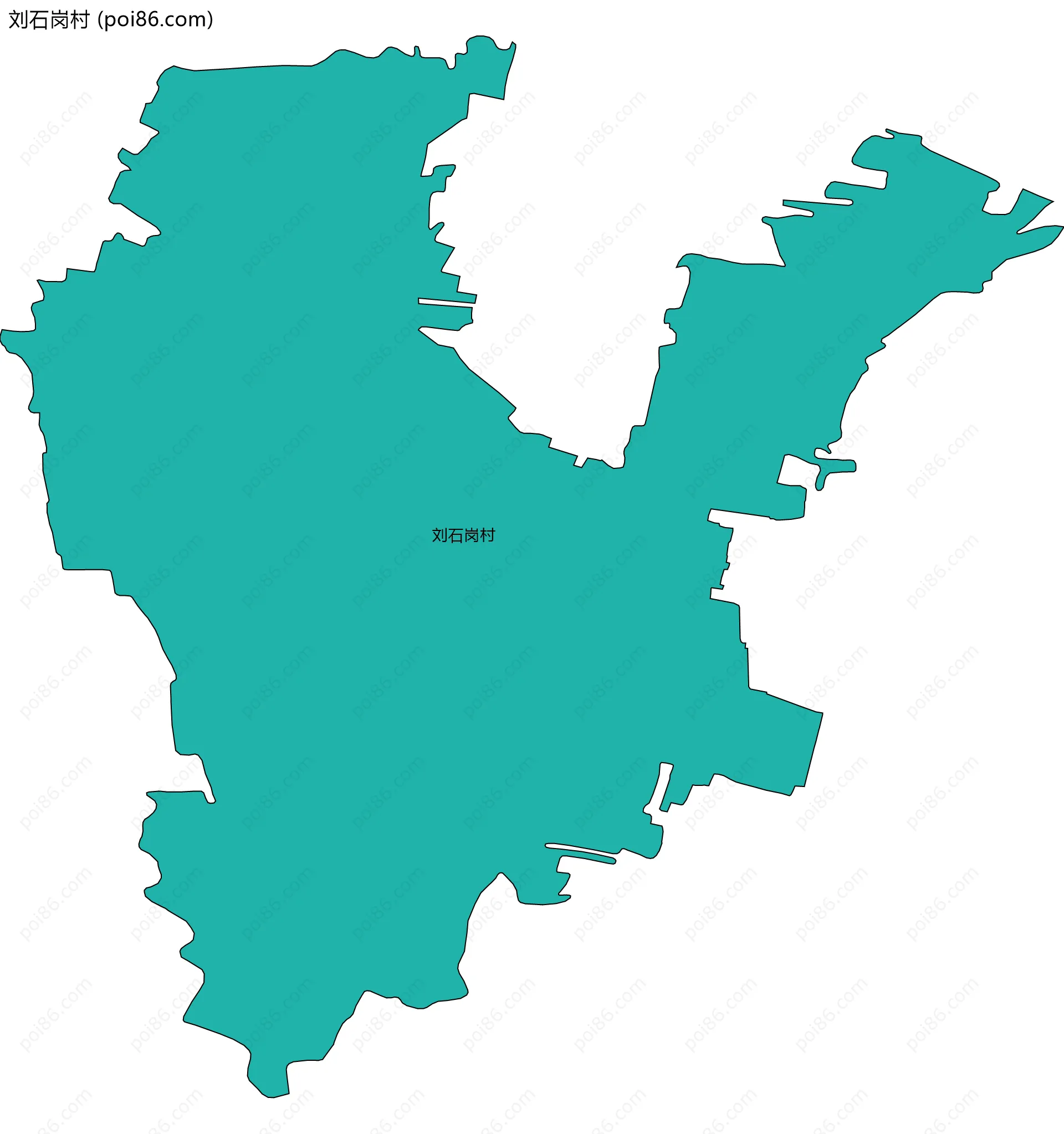 刘石岗村边界地图