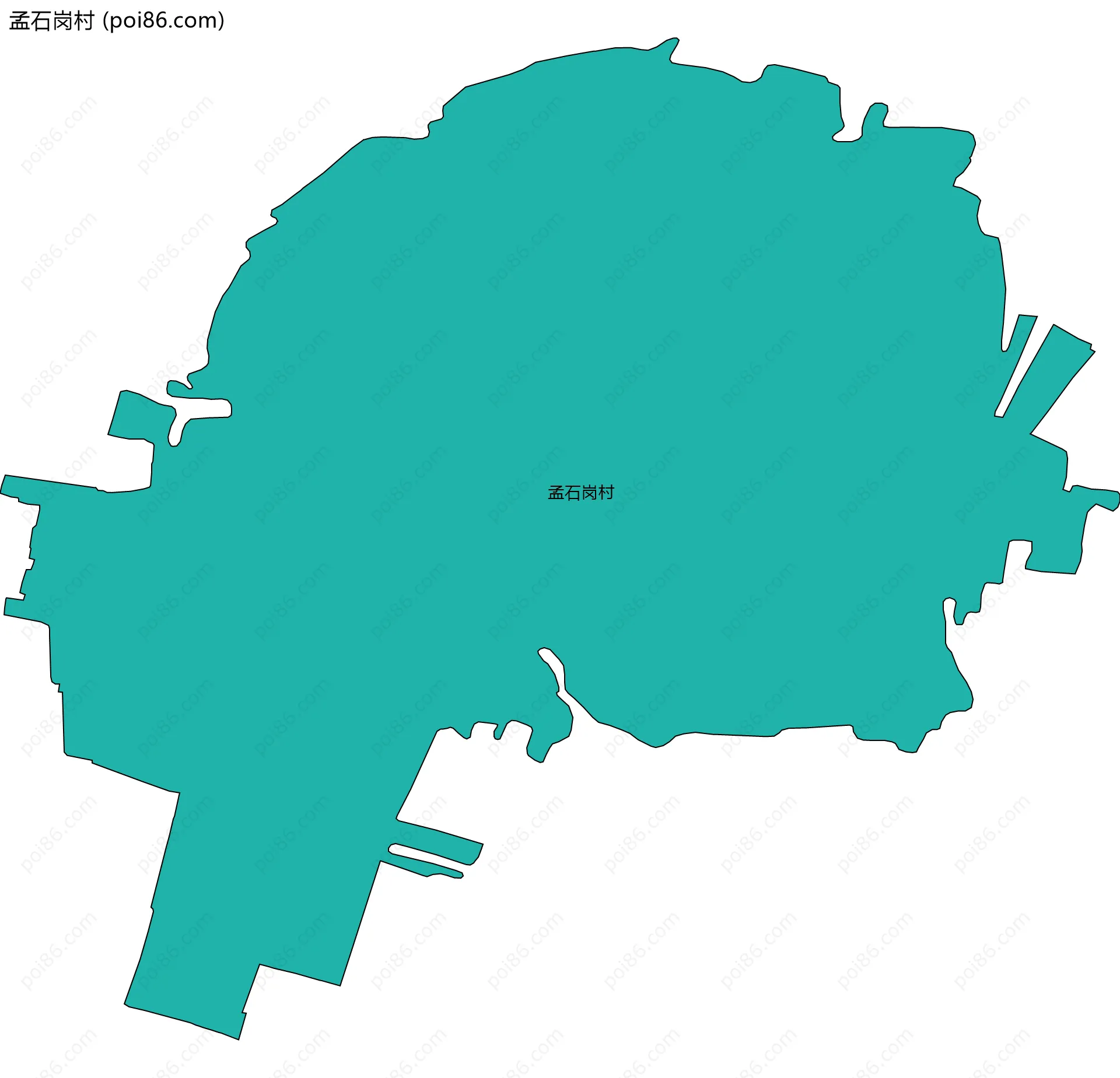 孟石岗村边界地图
